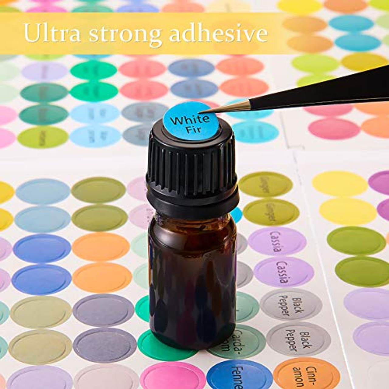1920 Stickers 10 Sheets Essential Oils Labels Bottle Cap Stickers Lid  Stickers for Rollerballs Bottles and Organizing Oils Proof Labels Stickers  Waterproof Cap Stickers for Essential Oil Bottle