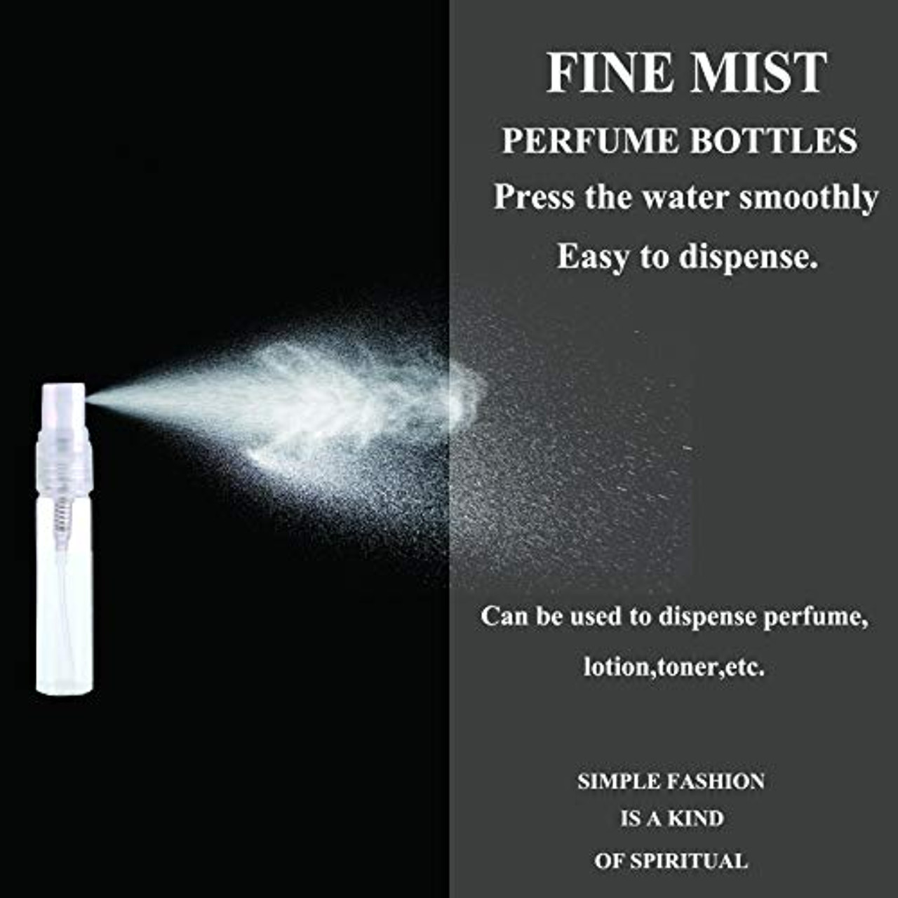 80 Pack Mister Spray Bottle, 5ml Spray Bottle Clear Plastic Empty Bottle  Portable Cute Perfume Mouthwash