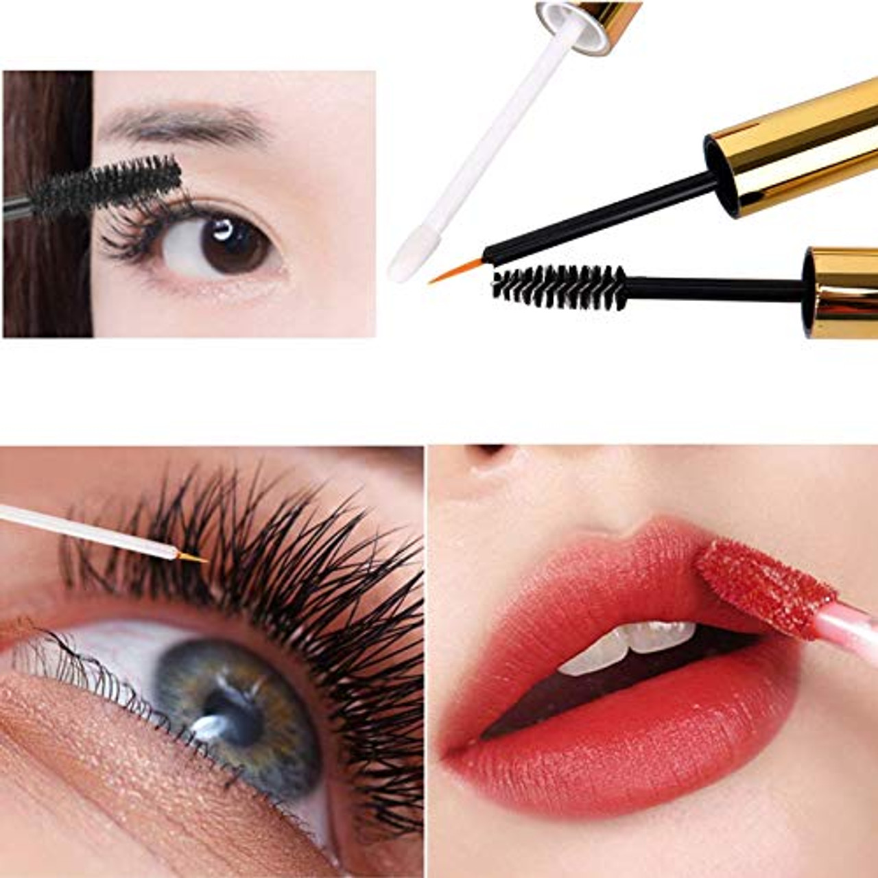 10ml Empty Mascara Tube Eyeliner Cream Container Bottle, Lip Gloss Bottle  with 3 Piece Funnel &