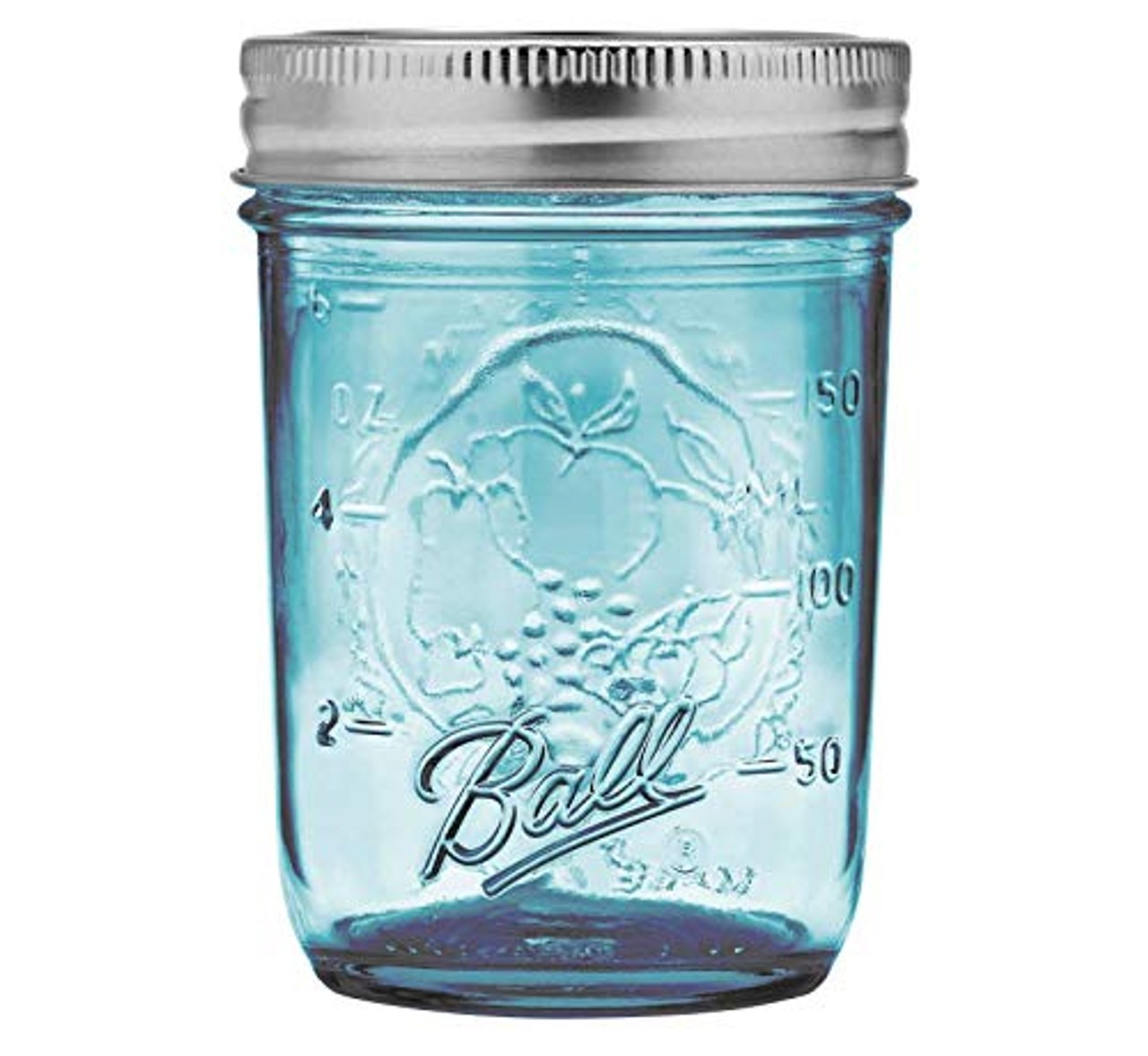 Ball Collection Elite Glass Mason Jar with Lid and Band, Wide Mouth, 8  Ounces, 4 Count 