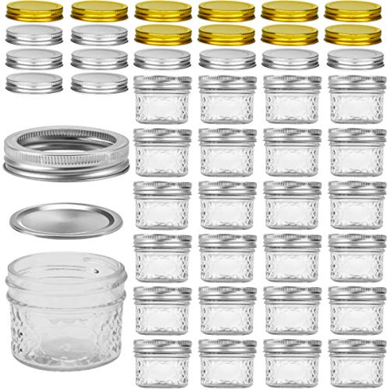 KAMOTA Mason Jars 10 oz With Regular Lids and Bands, Ideal for Jam, Honey,  Wedding Favors, Shower Favors,DIY Spice Jars, 12 PACK, 20 Whiteboard Labels