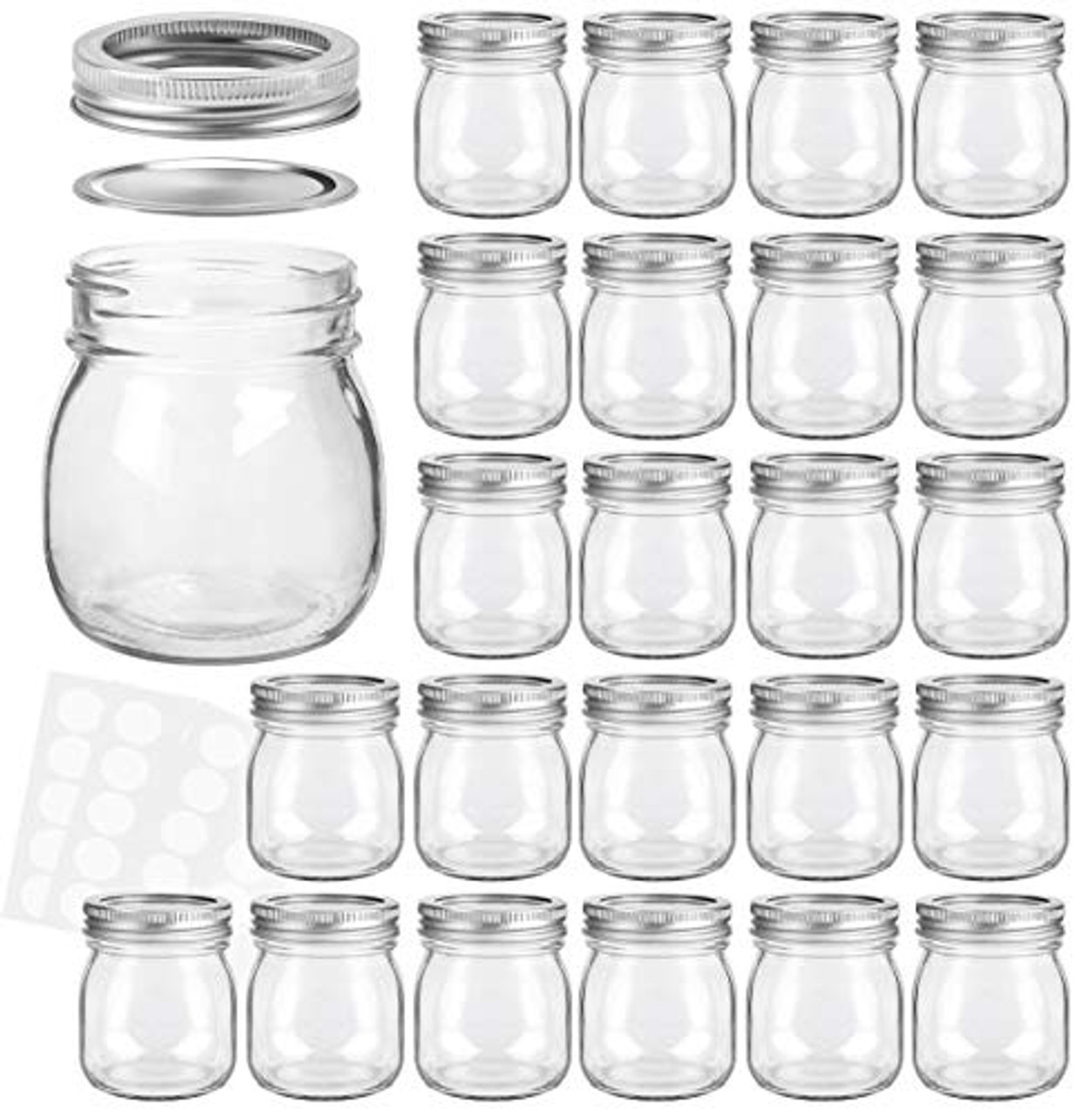 KAMOTA Mason Jars 10 oz With Regular Lids and Bands Ideal for Jam