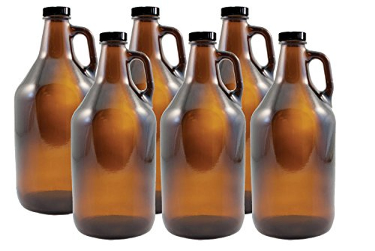 1/2 Gallon Clear Glass Beer Growler Jug