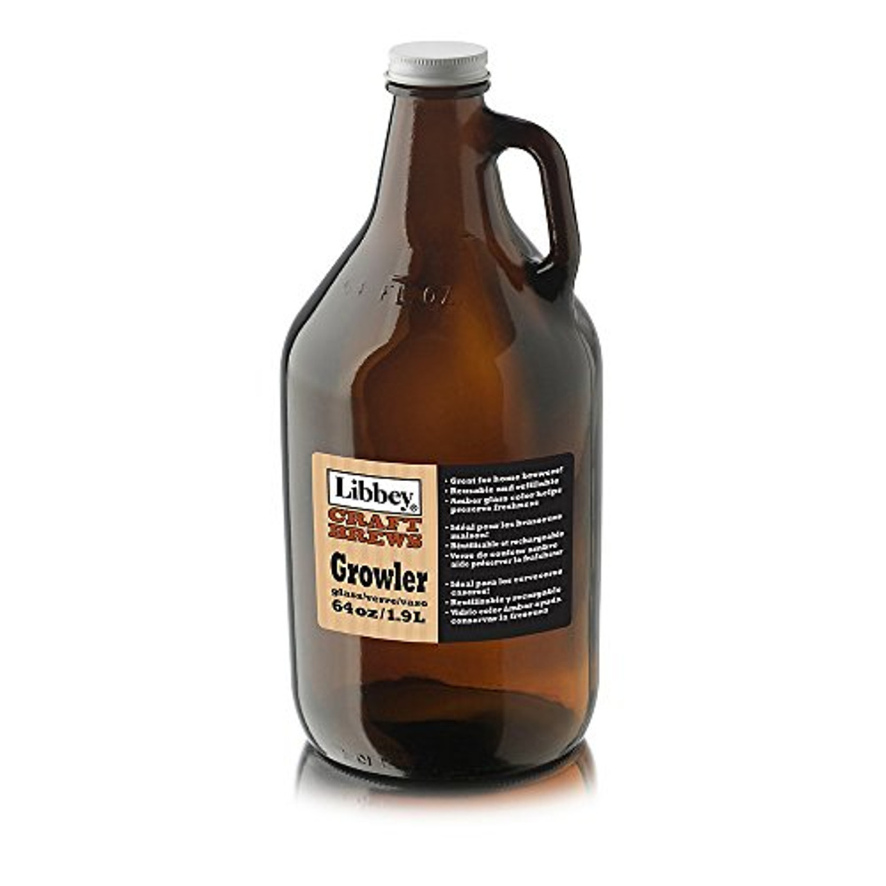 1 Liter Glass Bottle Flip Top Glass Growlers for Beer 64 Oz