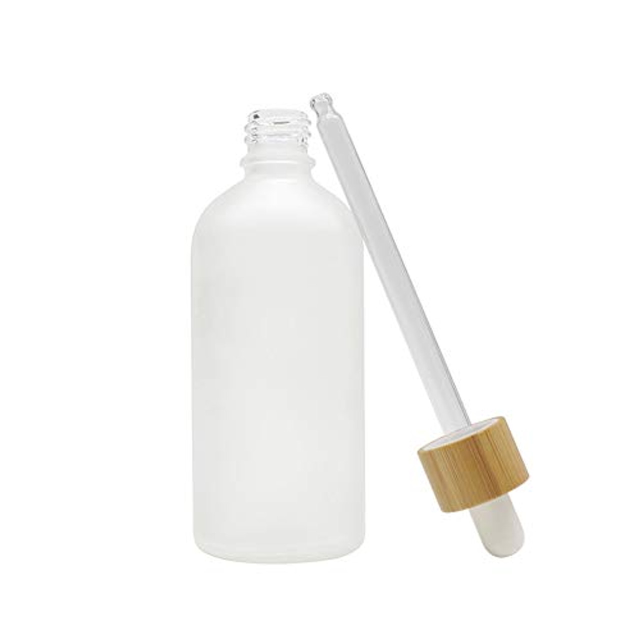  Belle Frosted Glass Bottle with Bamboo Lid - 20 oz. 159207