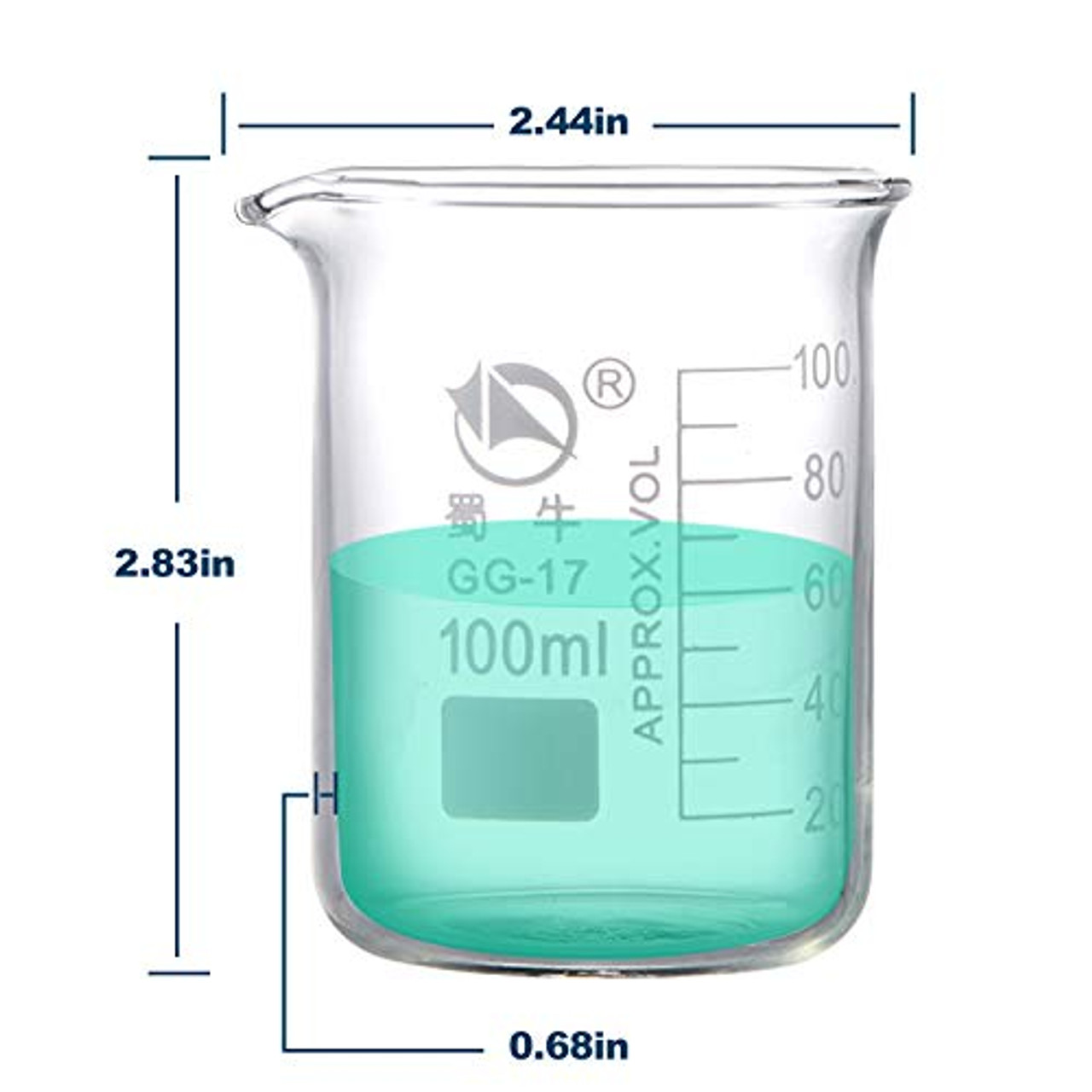 34oz/4 Cups Glass Measuring Cup, Easy to Read with 3 Measurement Scale