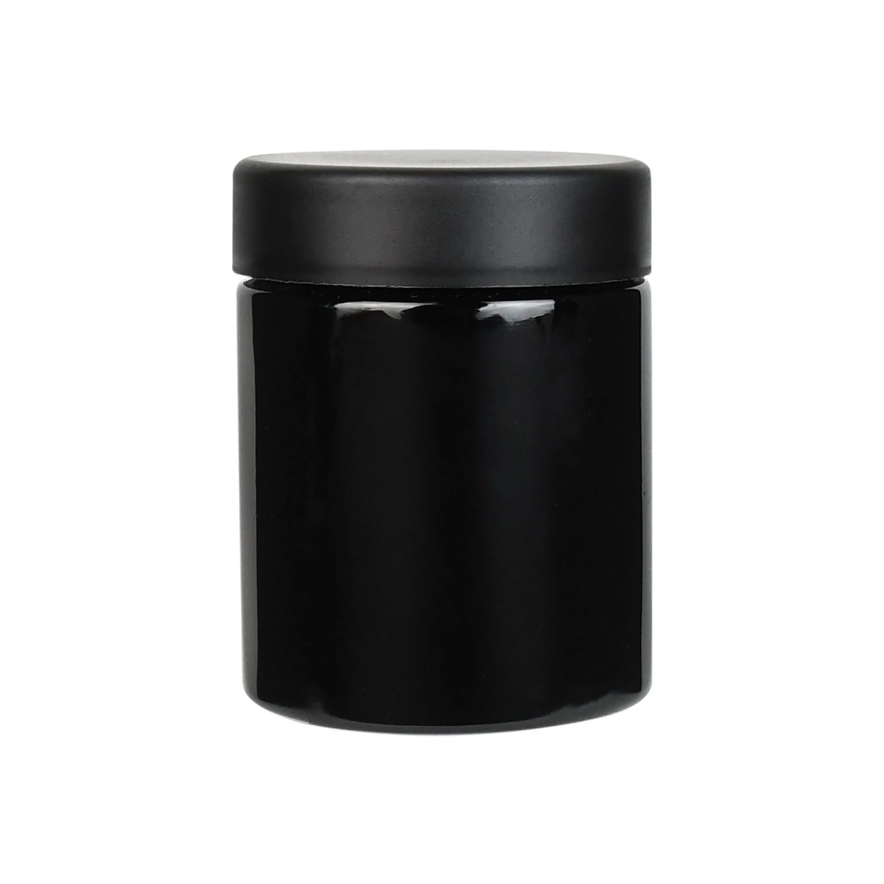 Glass Canisters with Matte Black Lids