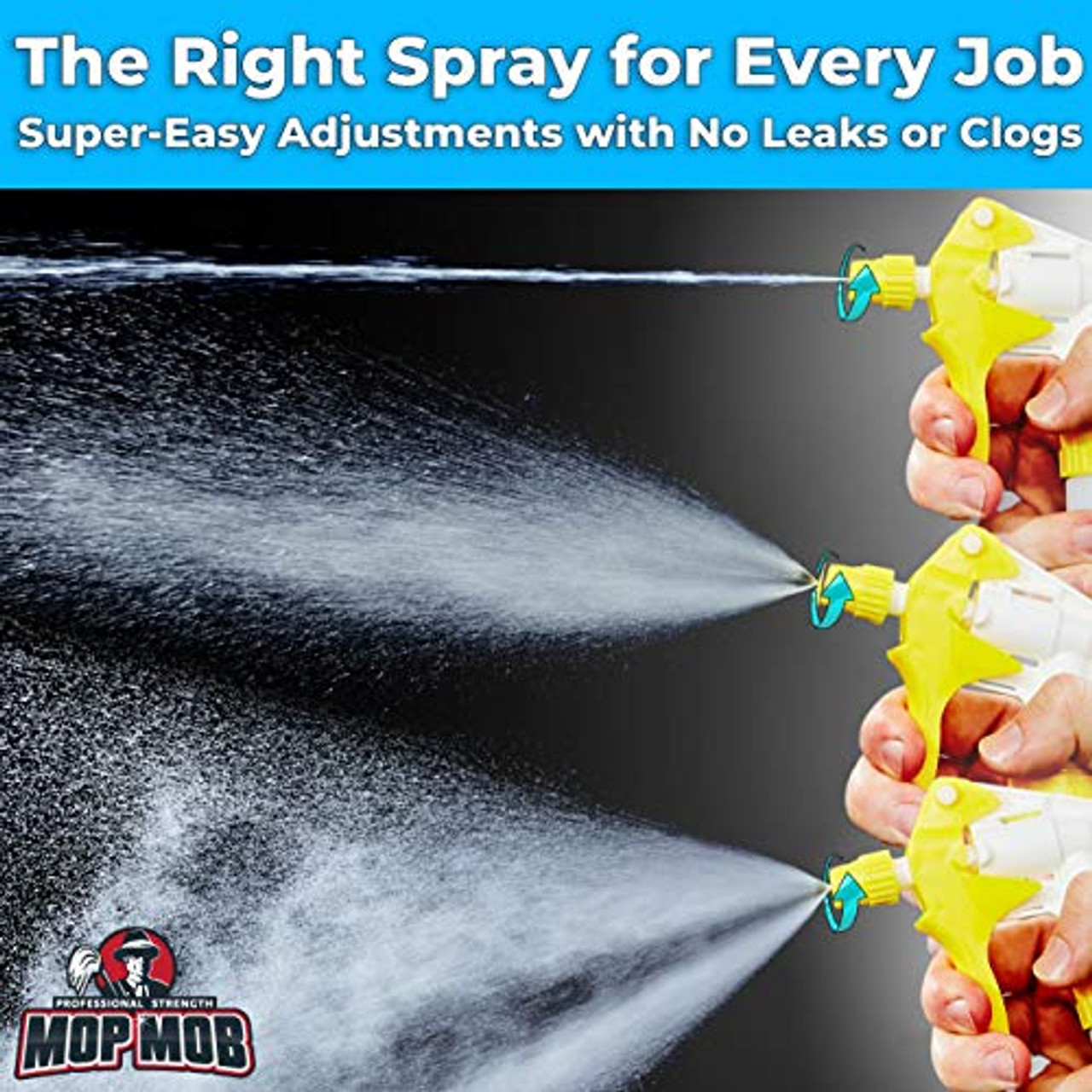 28-400 neck Leak-Free, Chemical Resistant Spray Head 5 Pack Industrial Spray  Heads ONLY. Bottles