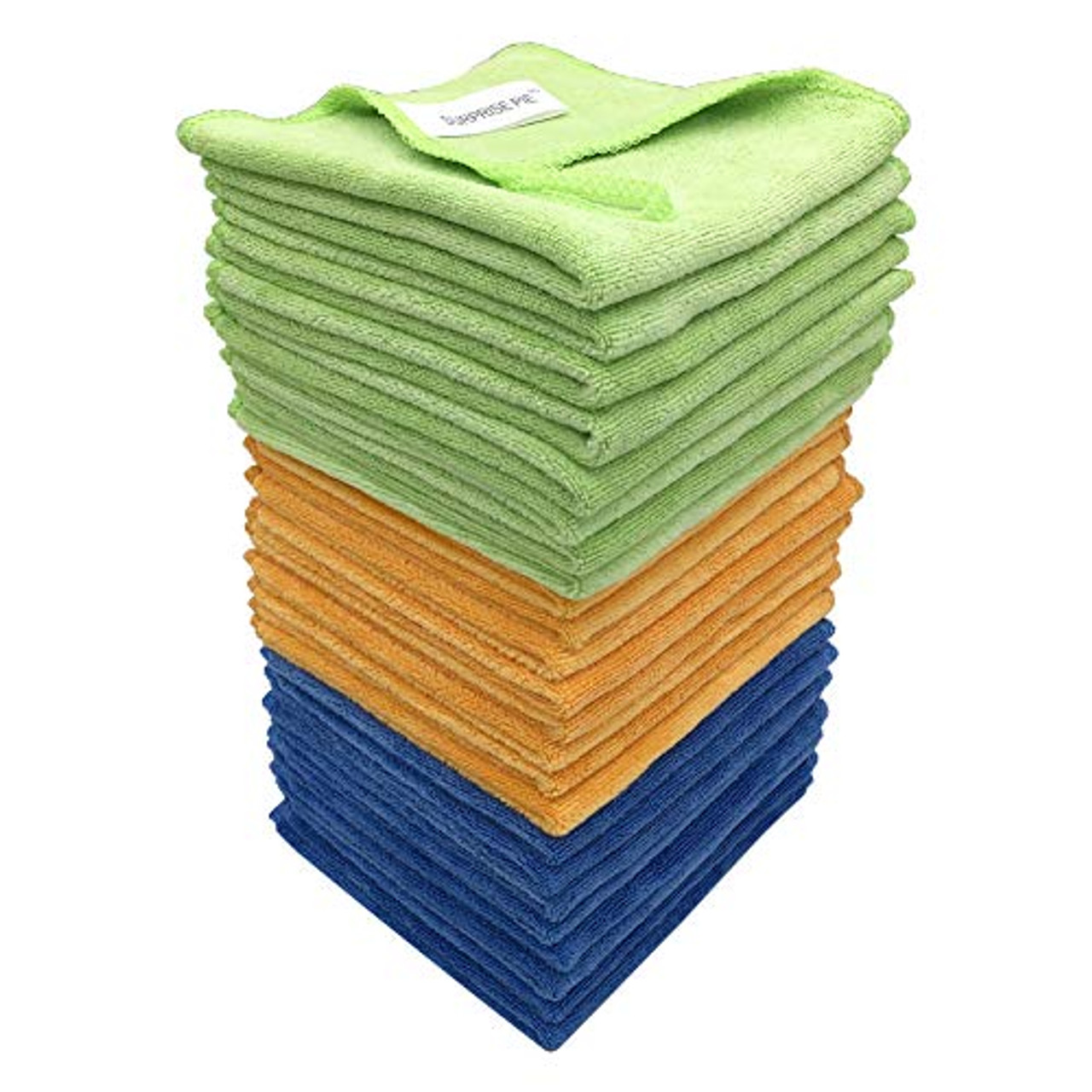 S&T INC. Microfiber Cleaning Cloth, Lint-Free Shop Towels Reusable