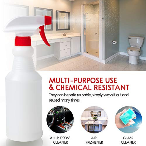 Eternal Moment Spray Bottle (4 Pack,16OZ), Adjustable Nozzle(Mist