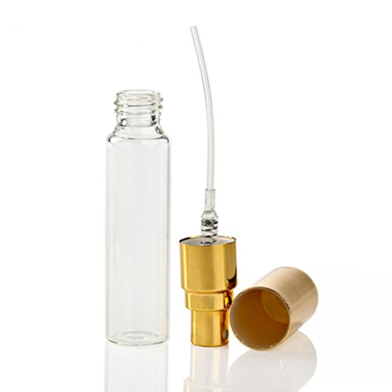 Perfume Bottle, Glass Spray Atomizer, Yellow 10ml, Refillable Travel Size  1/3oz