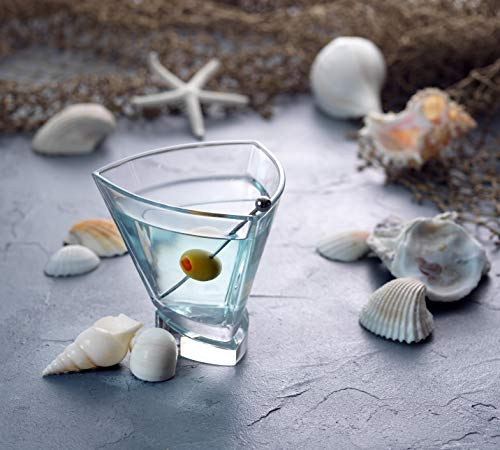 2 Stück Wellenform Glasbecher – Kreative Martini-Gläser, 300 Ml, Aus Borosilikatglas