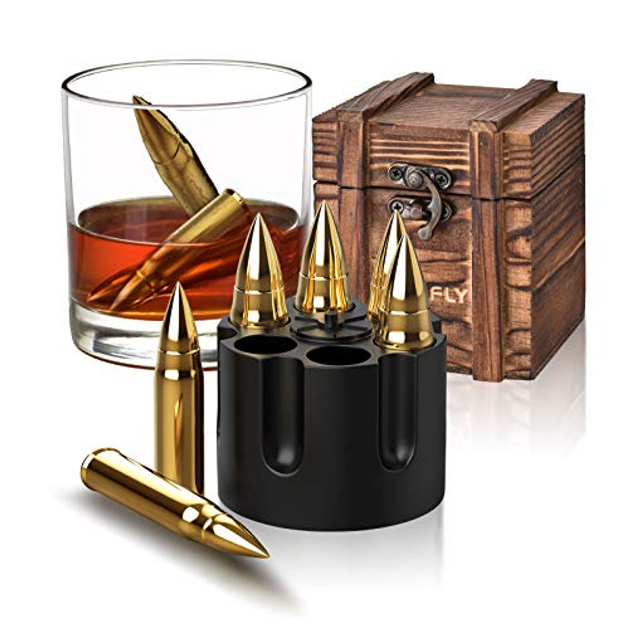 Bullet Whiskey Stones Steel Quick- Cooler Ice Wine Drink Beer Tools Kitchen  Cube