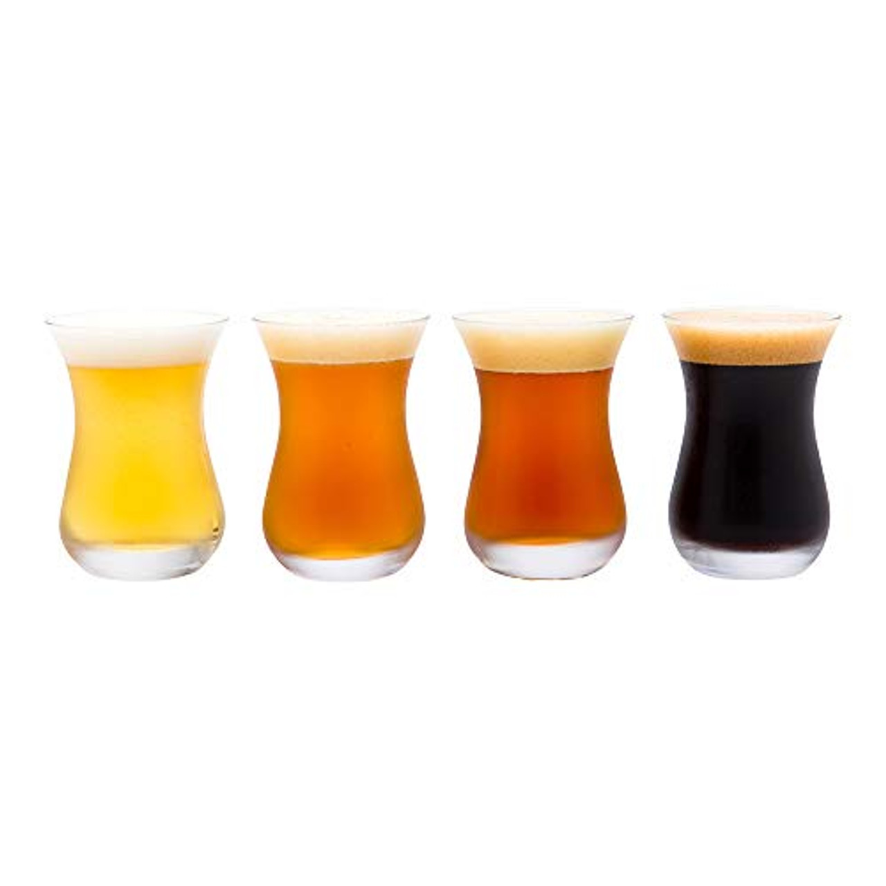 5 oz Beer Tasting Glasses, Beer Paddle Glasses, Small Beer Glass - 2 1/2 x  2 1/2 x 3 3/4 - 6 count box - Restaurantware