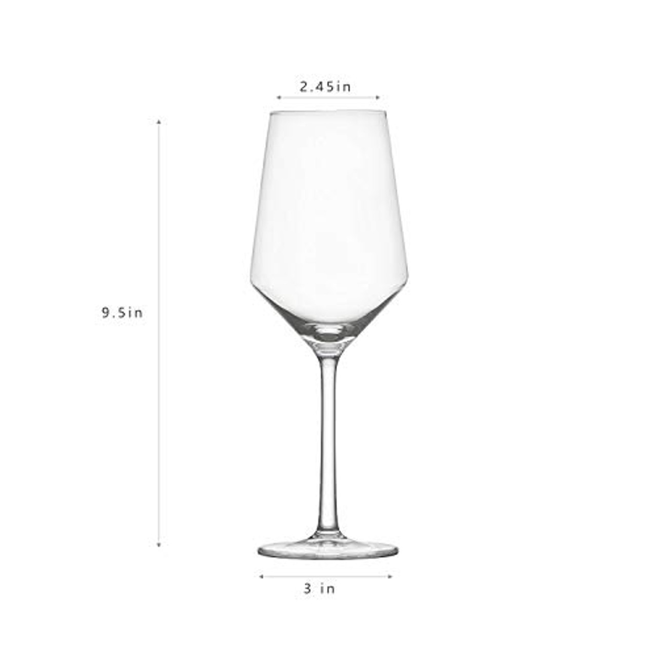Red or White wine glasses 15oz Hand Blown Premium Crystal square