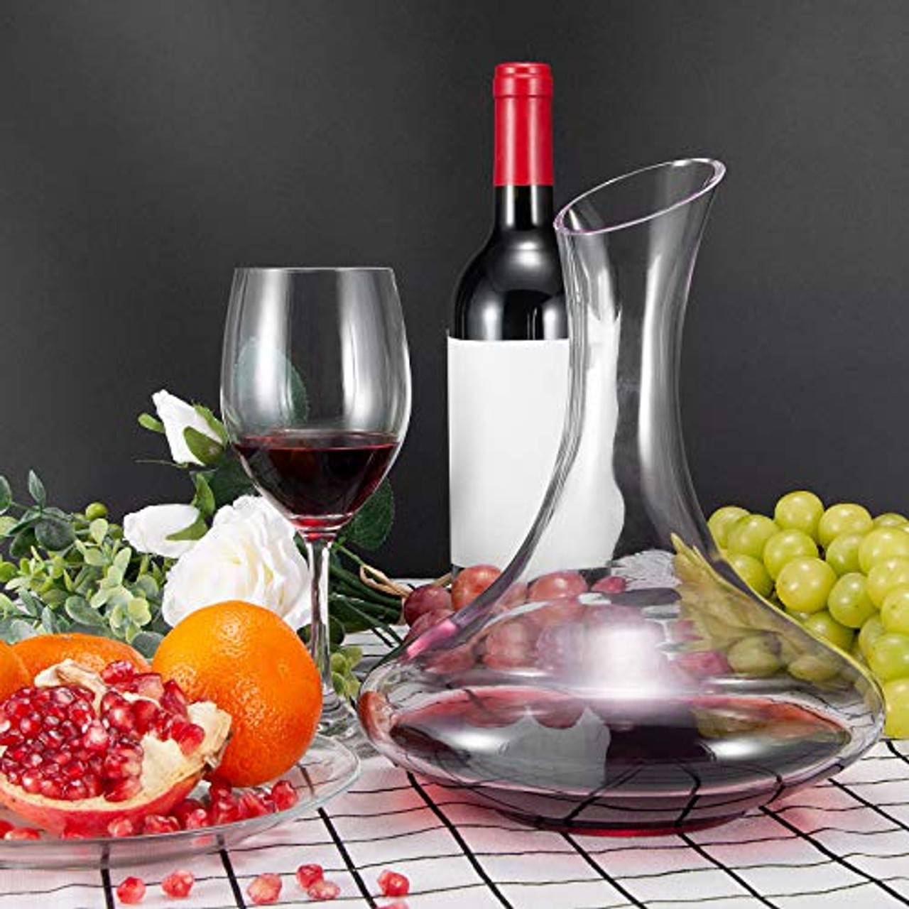 1800ML Crystal Glass 64 Oz Wine Decanter Wine Carafe Gifts for Red Wine  Lover, Decanter with