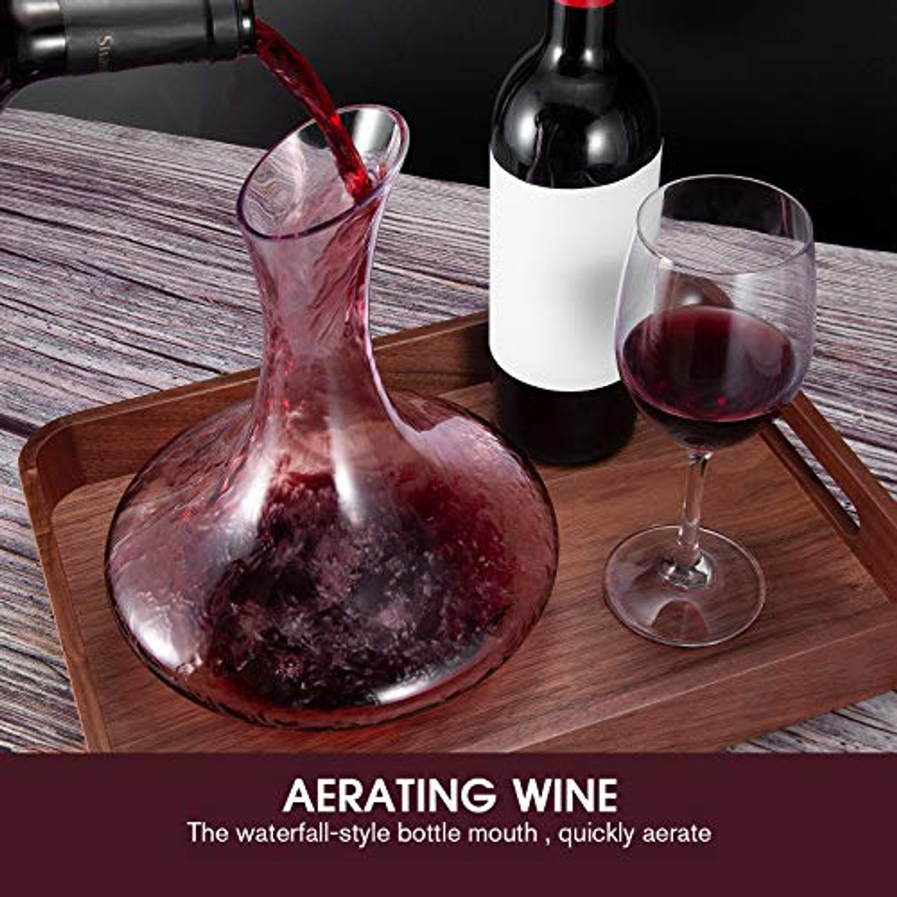 Vivid Wine Decanter and Aerating Funnel Set