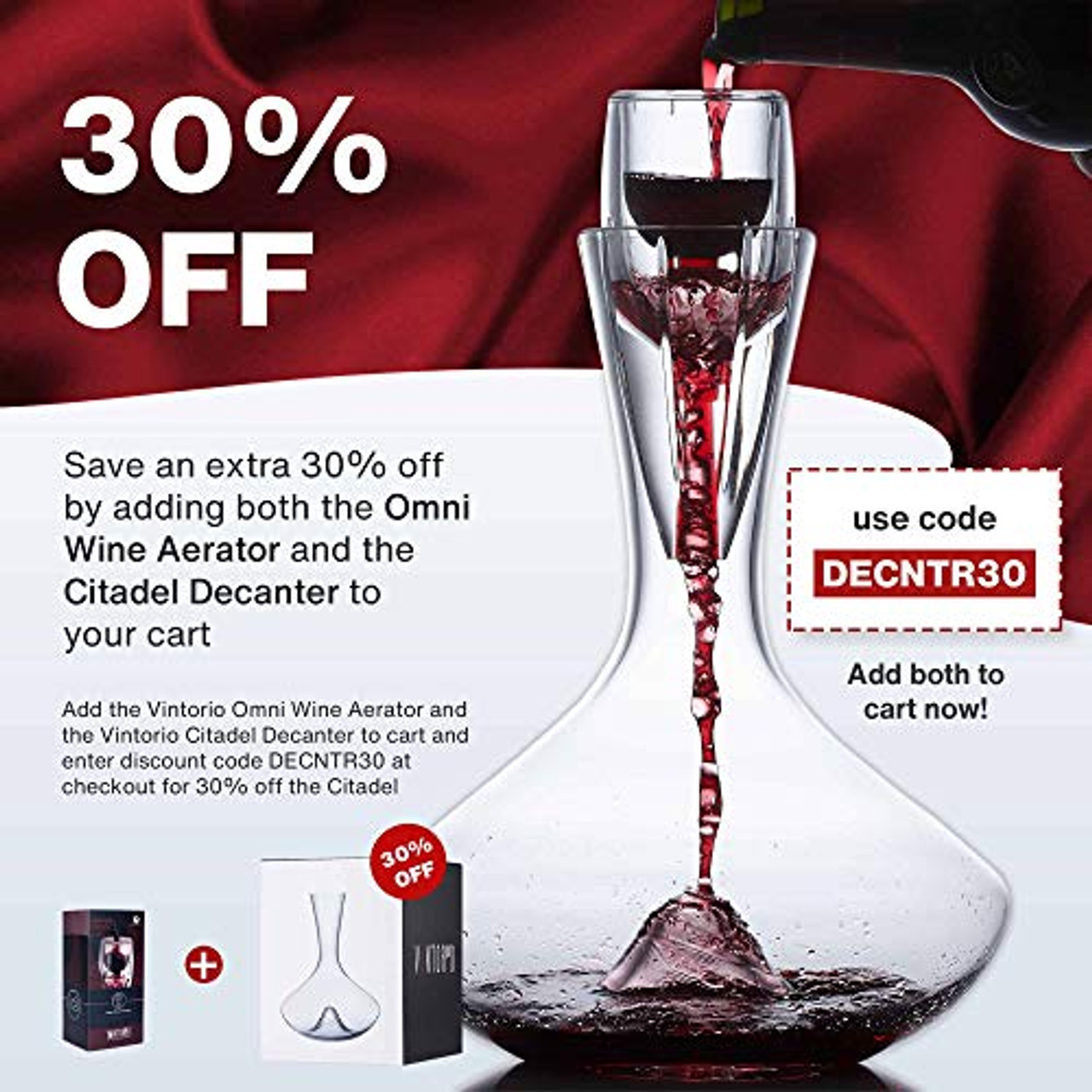 Vivid Wine Decanter and Aerating Funnel Set