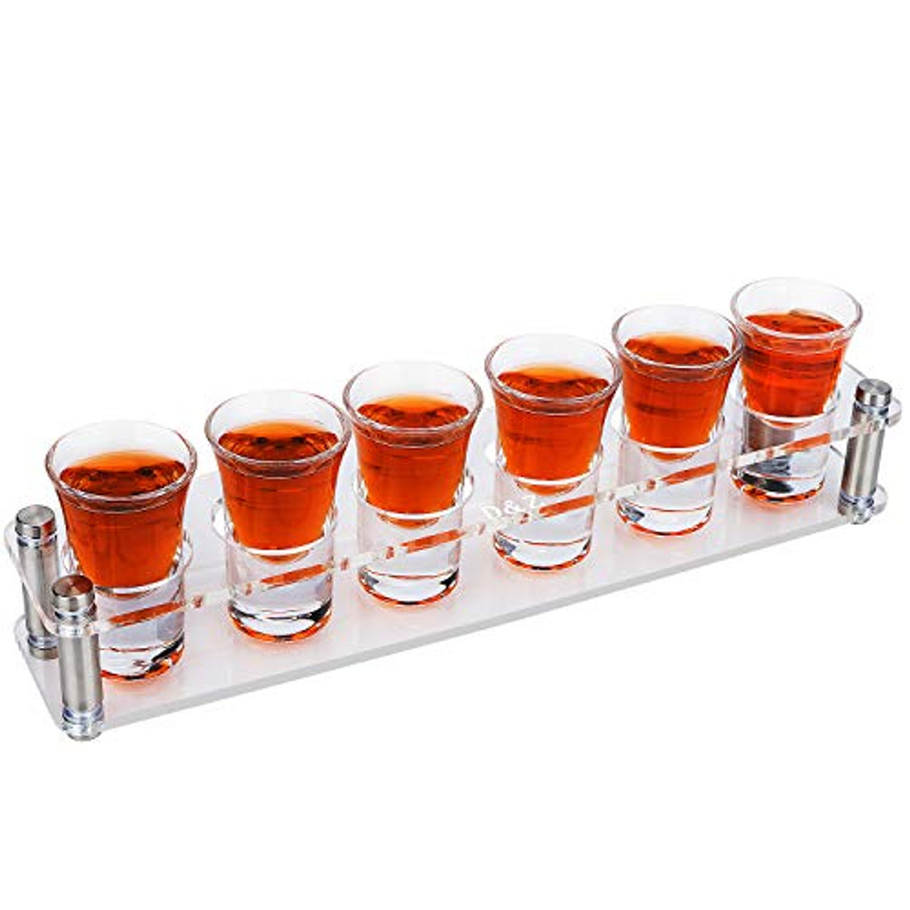 DZ Shot Glass Serving Tray with Shot Glasses, Shot Glass Holder Tray for  Bar Vodka and Tequila