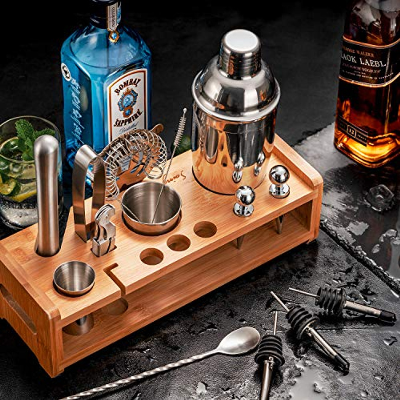 Eligara 23-Piece Bartender Kit Cocktail Shaker Set: Stainless