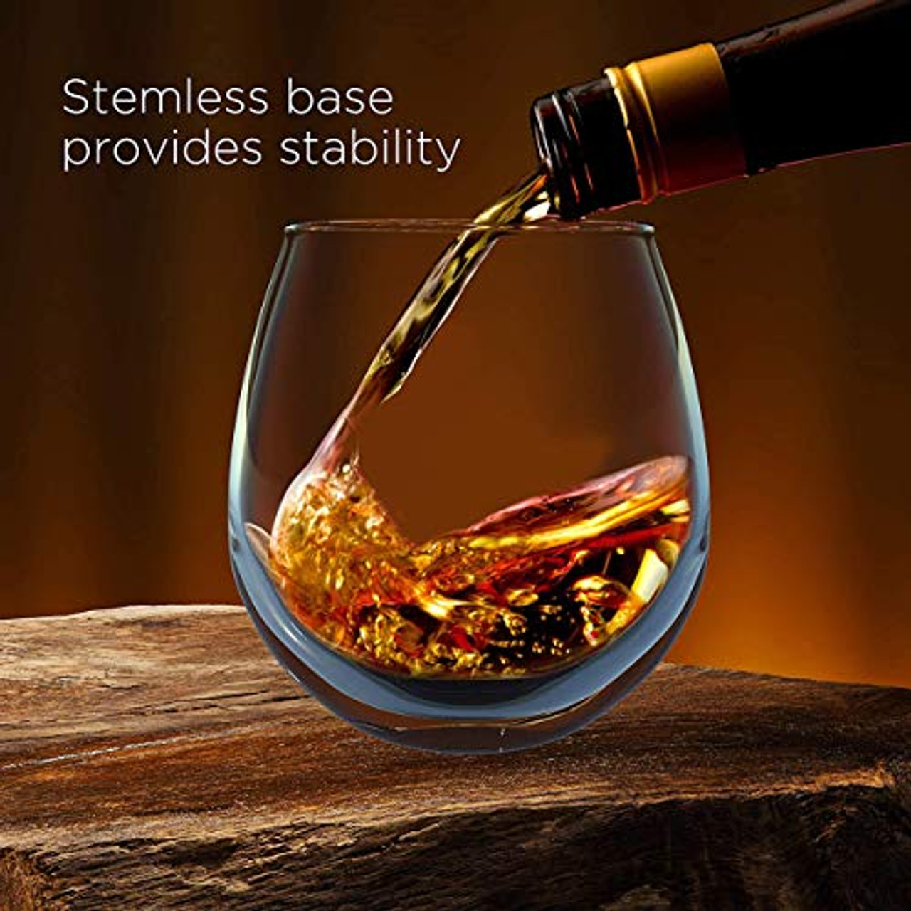 Stemless Wine Glasses Set of 12 - 15 0z. Oversized Wine Glass - Made from  BPA-Free, Sturdy Glass - Dishwasher Safe - Perfect to Use As Red Wine  Glasses or White Wine Glasses