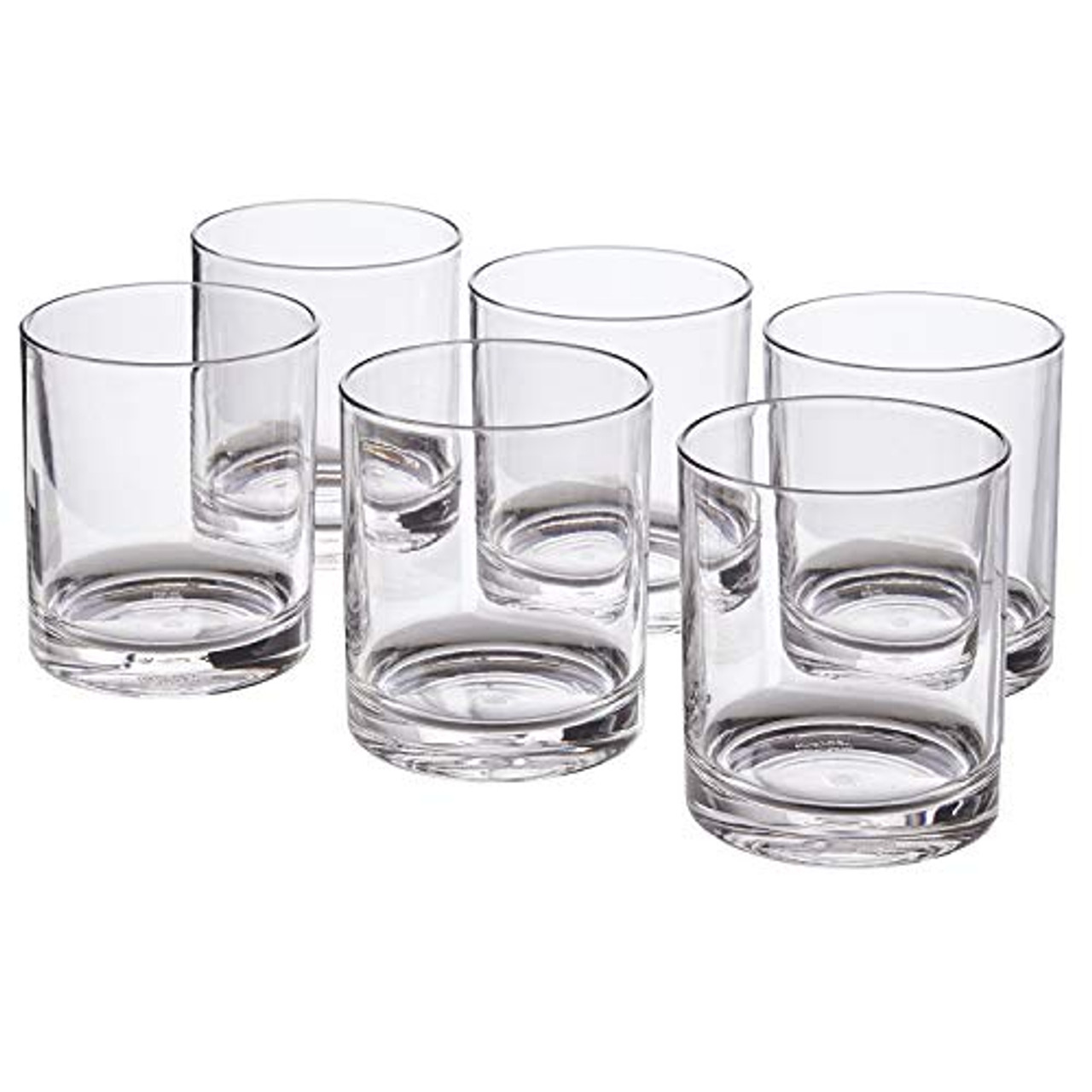 Tumbler Glass Set - Plastic Drinkware for Outdoor Use - Set of 4, Clear