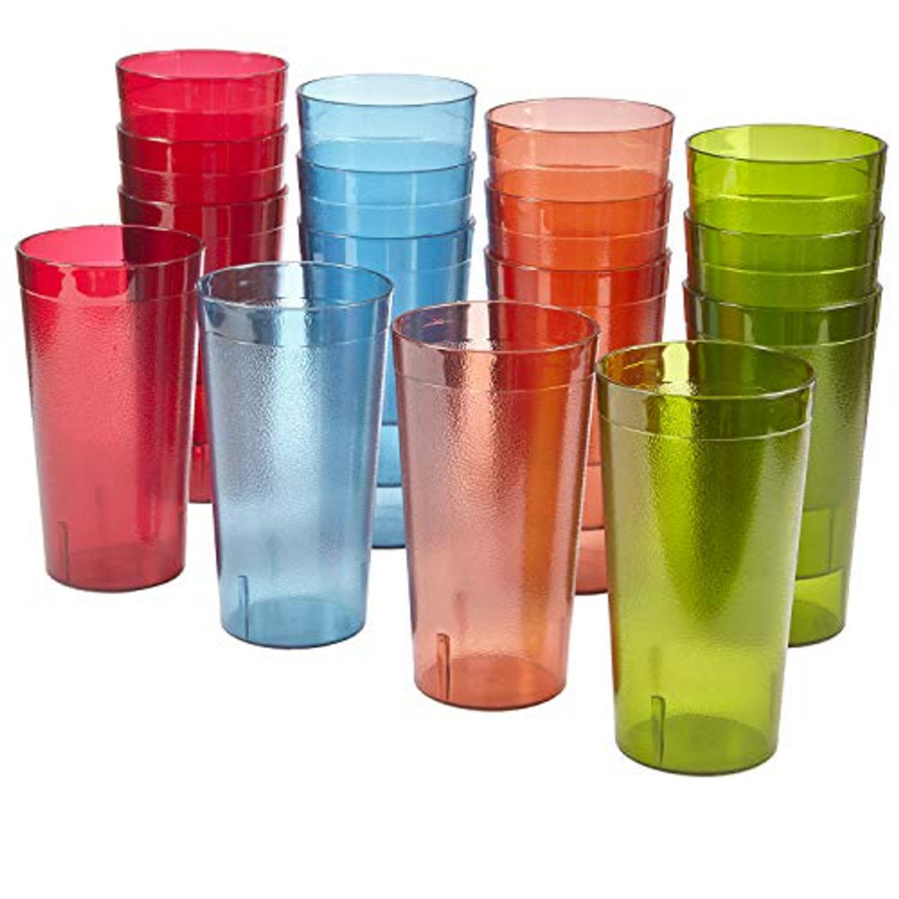 20 Oz Plastic Tumblers Reusable Cups Restaurant Cup Set Drinking Glasses Of  16