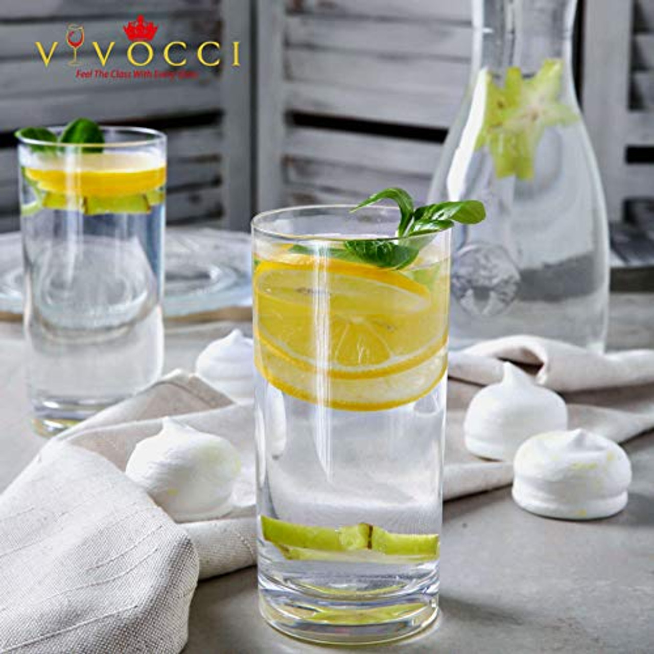 Vivocci Unbreakable Tritan Plastic Water Drinking Glasses 16 oz