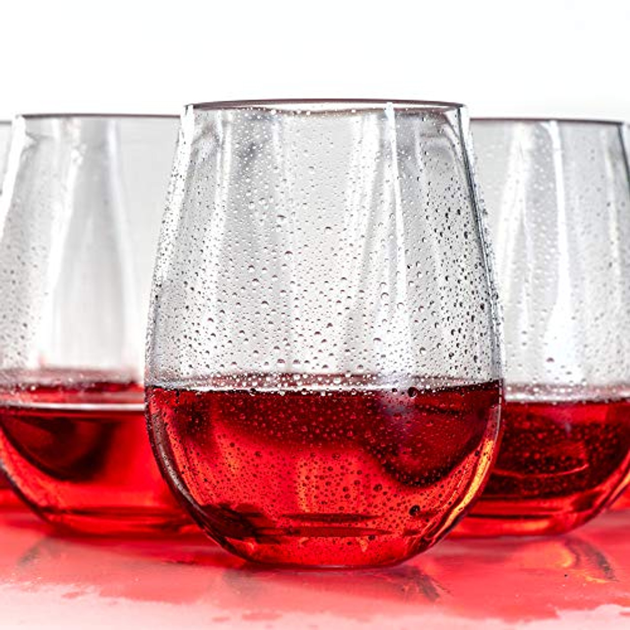 Unbreakable Stemless Wine Glasses, Set of 12, 100% Tritan Shatterproof  Plastic, 16 Oz, Dishwasher Safe