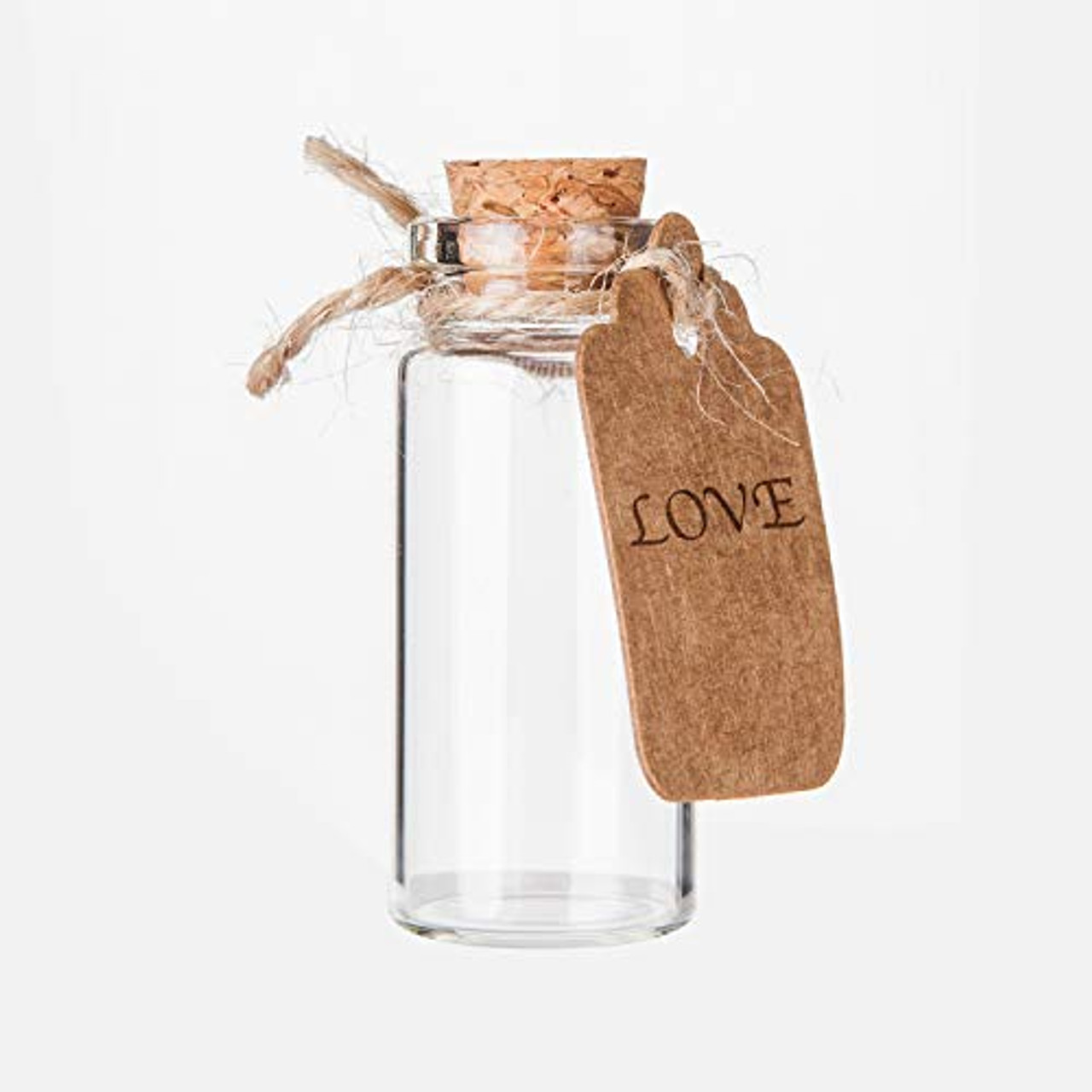 Mini Glass Sand Bottles Heart Pendants Cute Jars With Cork