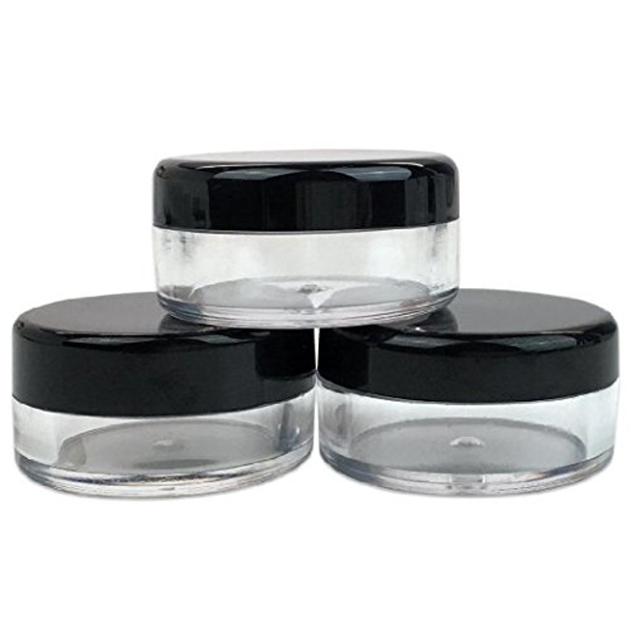  eBoot 150 Piece 3 Oz Plastic Container Jars with Lids Round  Clear Cosmetic Jars Empty Clear Plastic Jars for Lotion, Cream, Ointments,  Makeup, Eye Shadow, Rhinestone, Samples, Pot, Travel Storage 