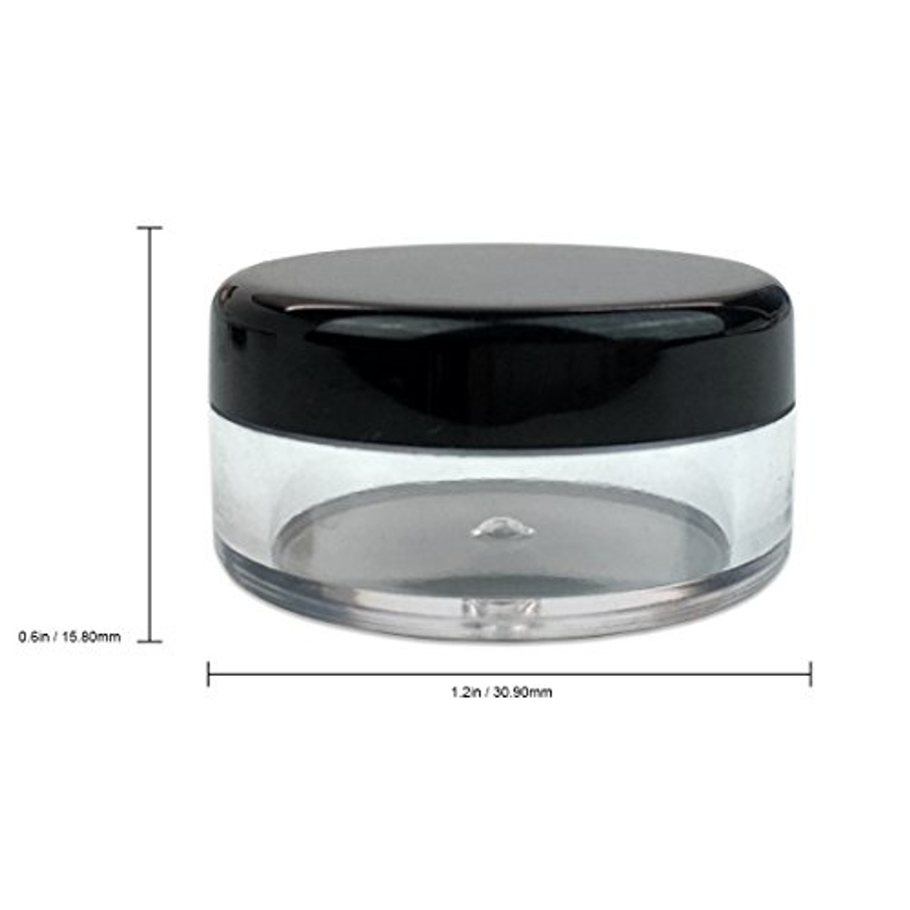 Flmtop 50 Pieces Portable Cosmetic Sample Containers 5 Gram Plastic Cream  Pot Jars 
