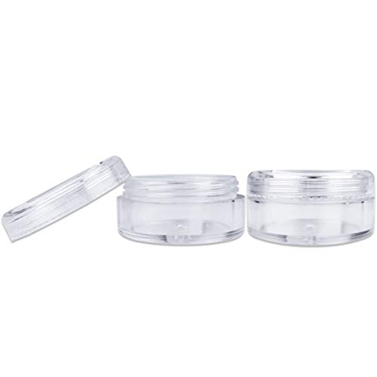 25/50/100/200 Clear Plastic Cosmetic Sample Containers - 5 Gram (Pack 25)
