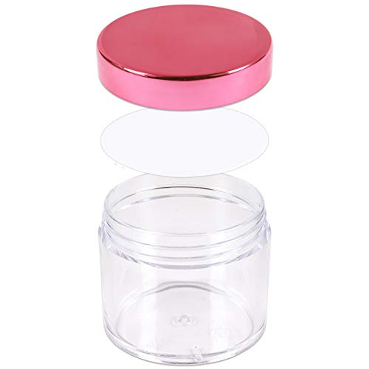 60 Grams/60 ML (2 Oz) Round Clear Leak Proof Plastic Container