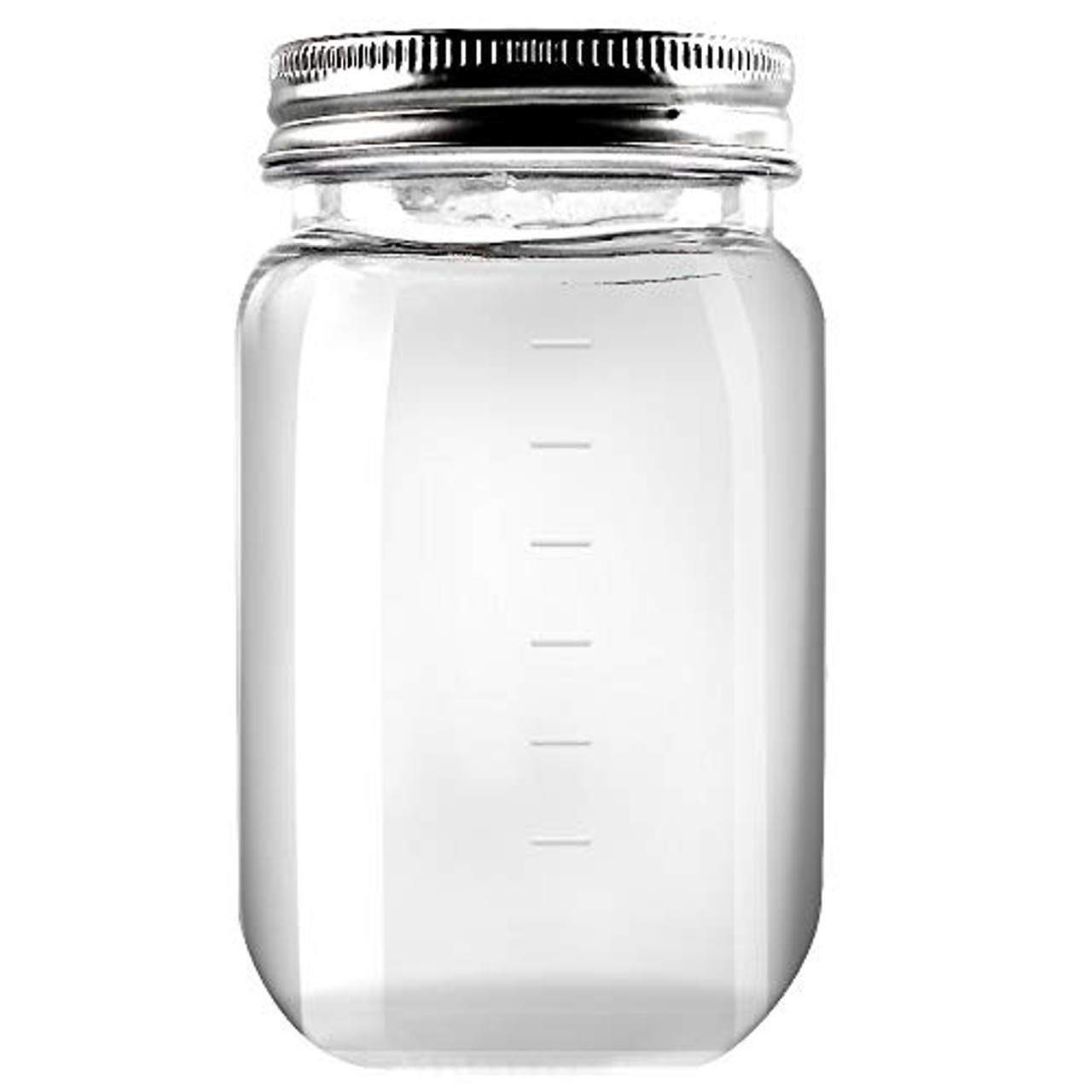 RW Base 16 oz Round Clear Plastic Candy and Snack Jar - with Silver  Aluminum Lid - 3 3/4 x 3 3/4 x 3 - 100 count box