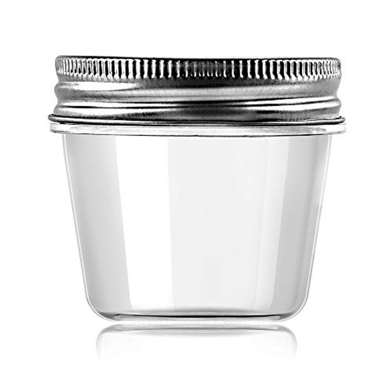 12 Pack Clear Plastic Jars Containers with Screw On Lids,Refillable  Wide-Mouth Plastic Slime Storage Containers for Beauty Products,Kitchen &  Household Storage - BPA Free (2.8 Ounce)