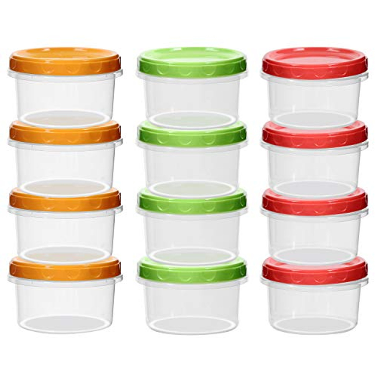 ZAVBE Food Storage Containers with Lids 16oz Freezer Deli Cups Combo P