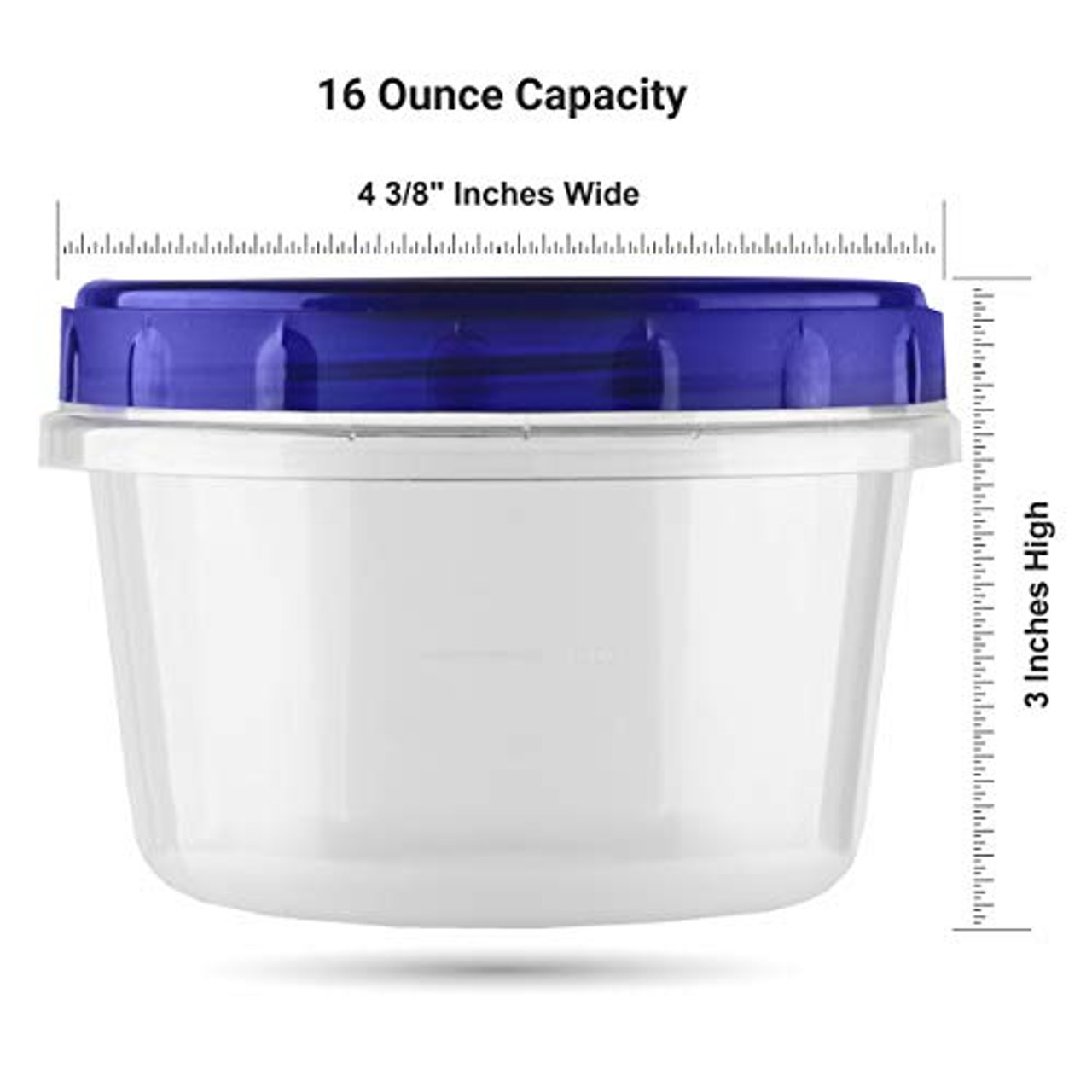 Container, Plastic, 120 mL (4 oz), with Screwtop Lid, Pack of 16