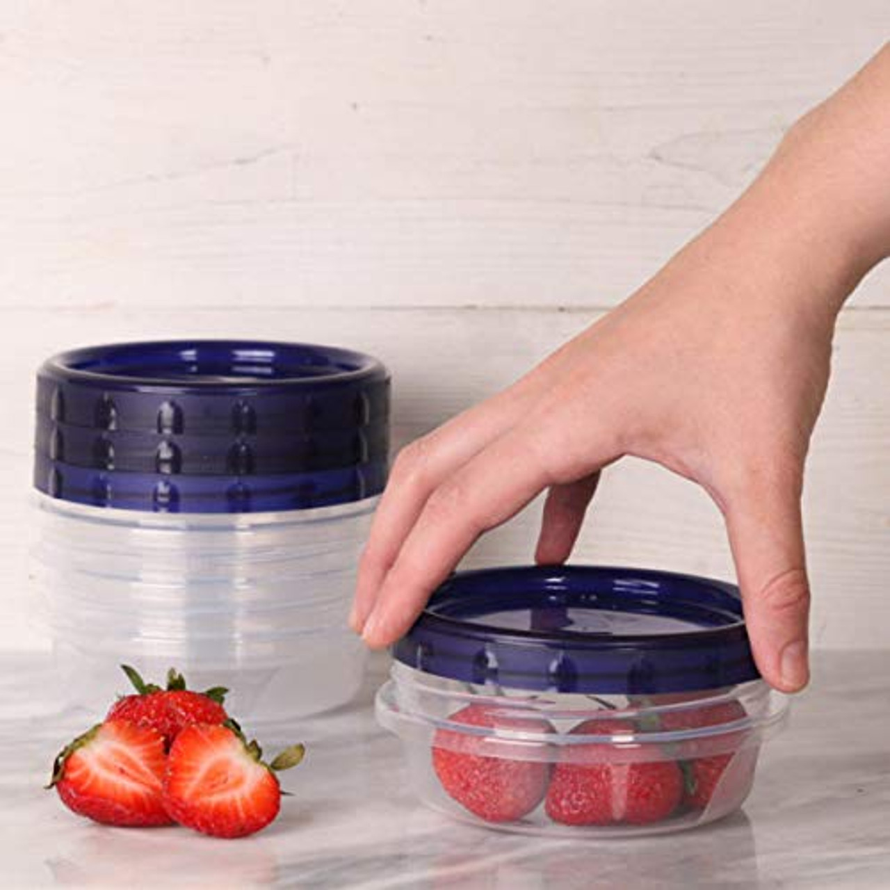 Plastic Food Storage Canisters with Airtight Lids, Set of 3 – Ello