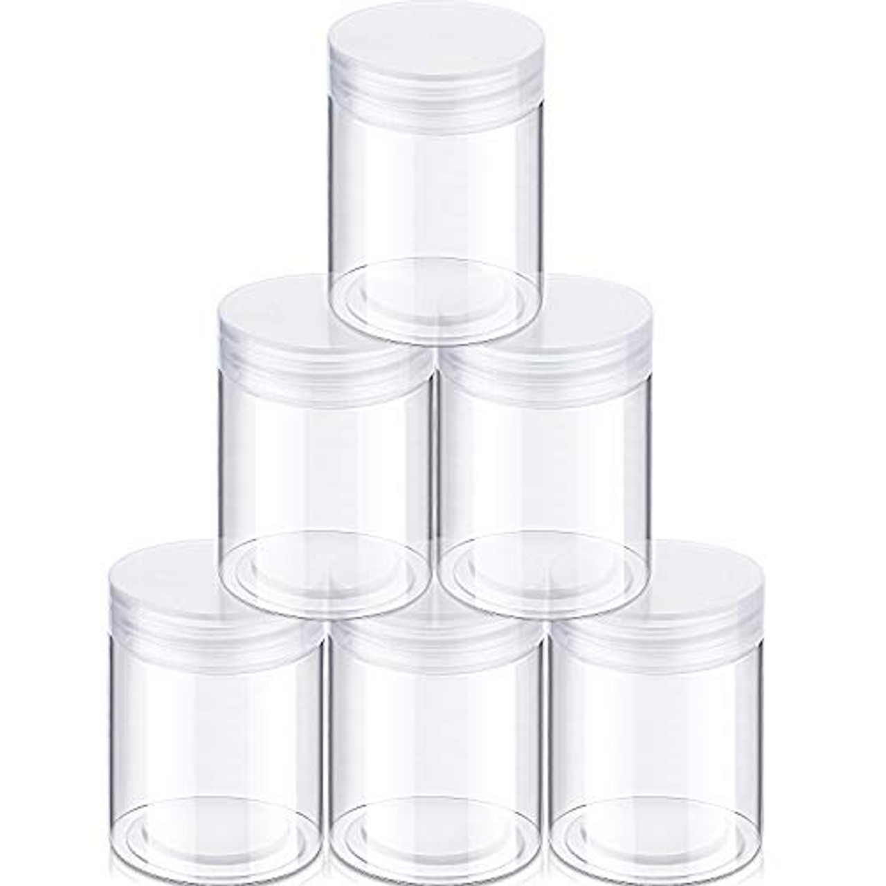  6 Pack 10oz Glass Jars with Lids,Leak Proof Clear