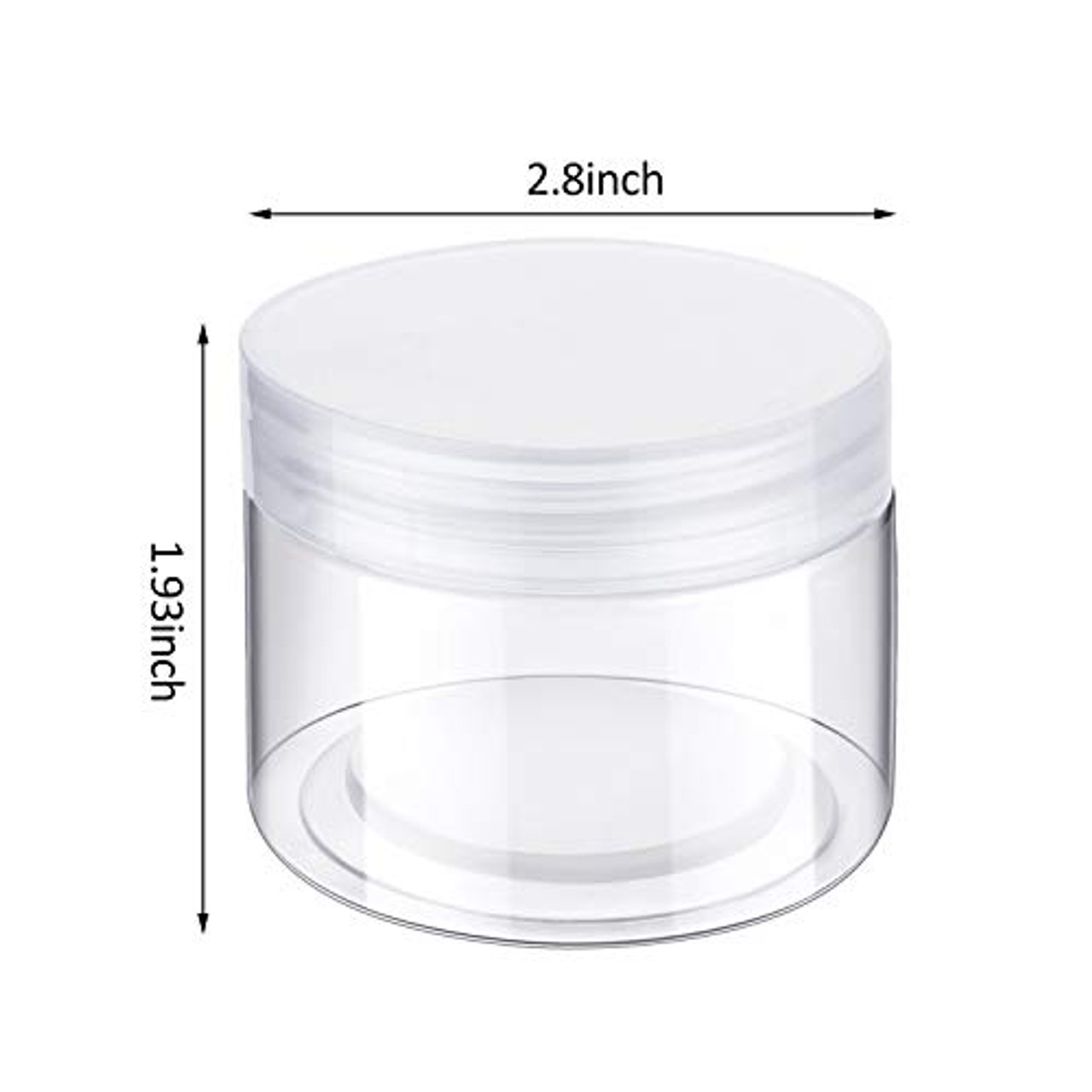 6 Pack 4 oz Plastic Pot Jars Round Clear Leak Proof Plastic Cosmetic Container  Jars with