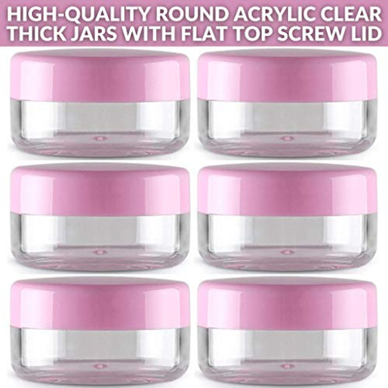 5ml/5g Small Containers With Lids - 35Pcs Plastic Jars With Lids (Pink) - Small  Plastic Containers With