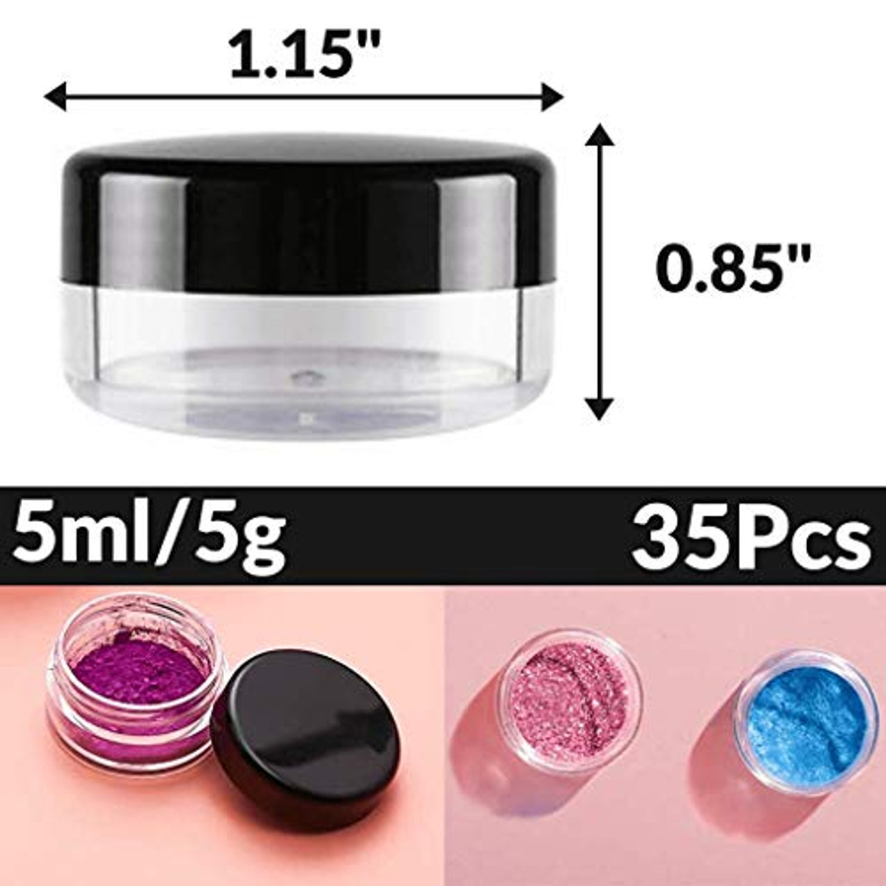 5ml/5g Small Containers With Lids - 35Pcs Plastic Jars With Lids (Blue) - Small  Plastic Containers With Lids for Cosmetics Lip Balm Candles Tea Pills Herbs  Mints Spice Salve Powders & DIY