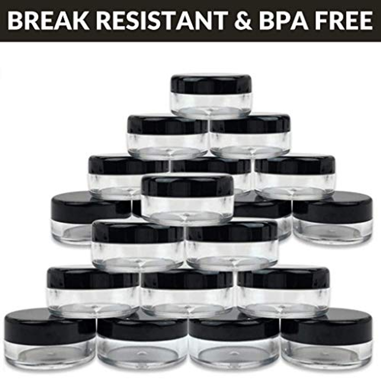 8 oz Plastic Containers with Lids + 4oz Small Containers with Lids (Set of  24) Plastic Jars with Lids Cosmetic Jar - for Lip Scrub, Body Butters