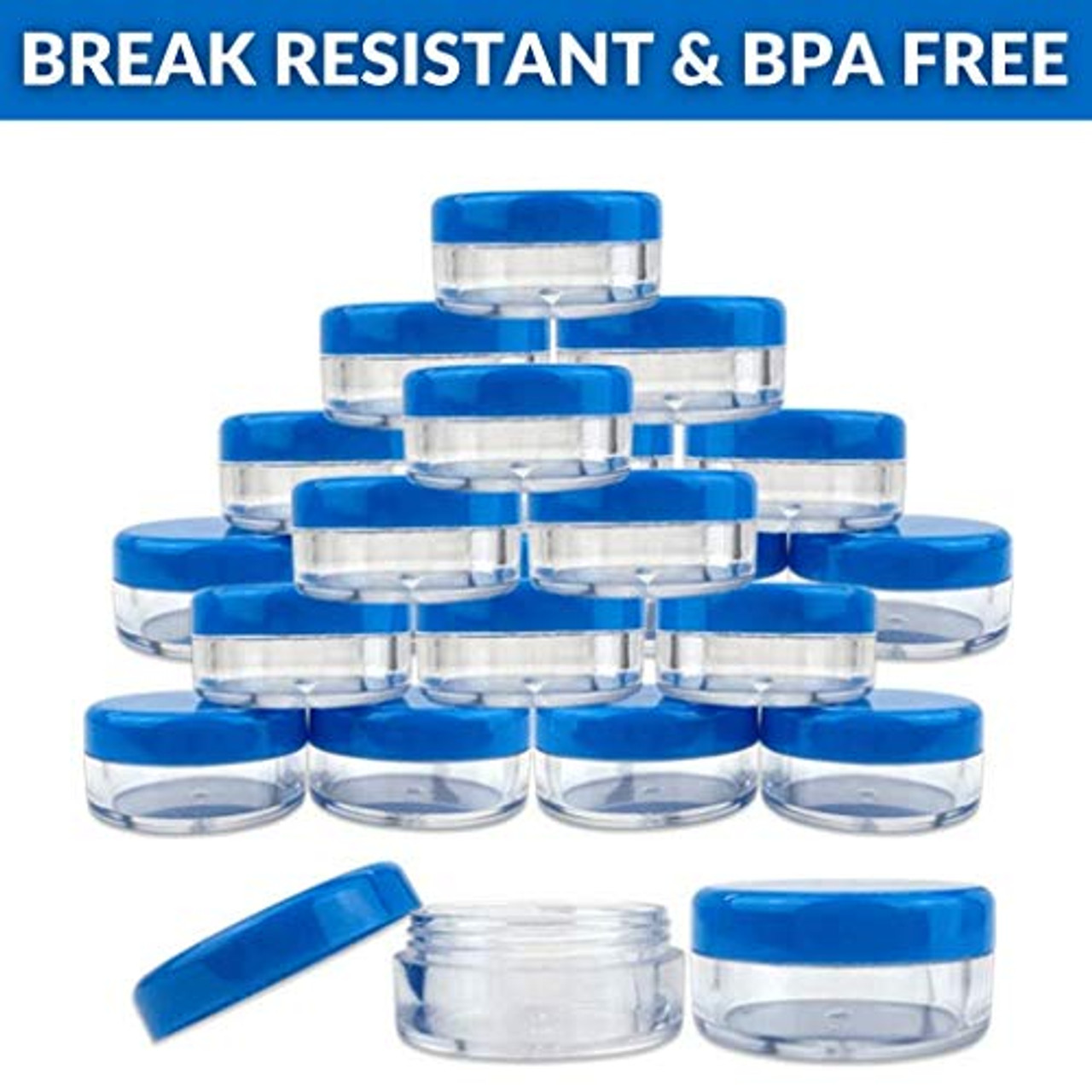 5ml/5g Small Containers With Lids - 35Pcs Plastic Jars With Lids (Blue) - Small  Plastic Containers With