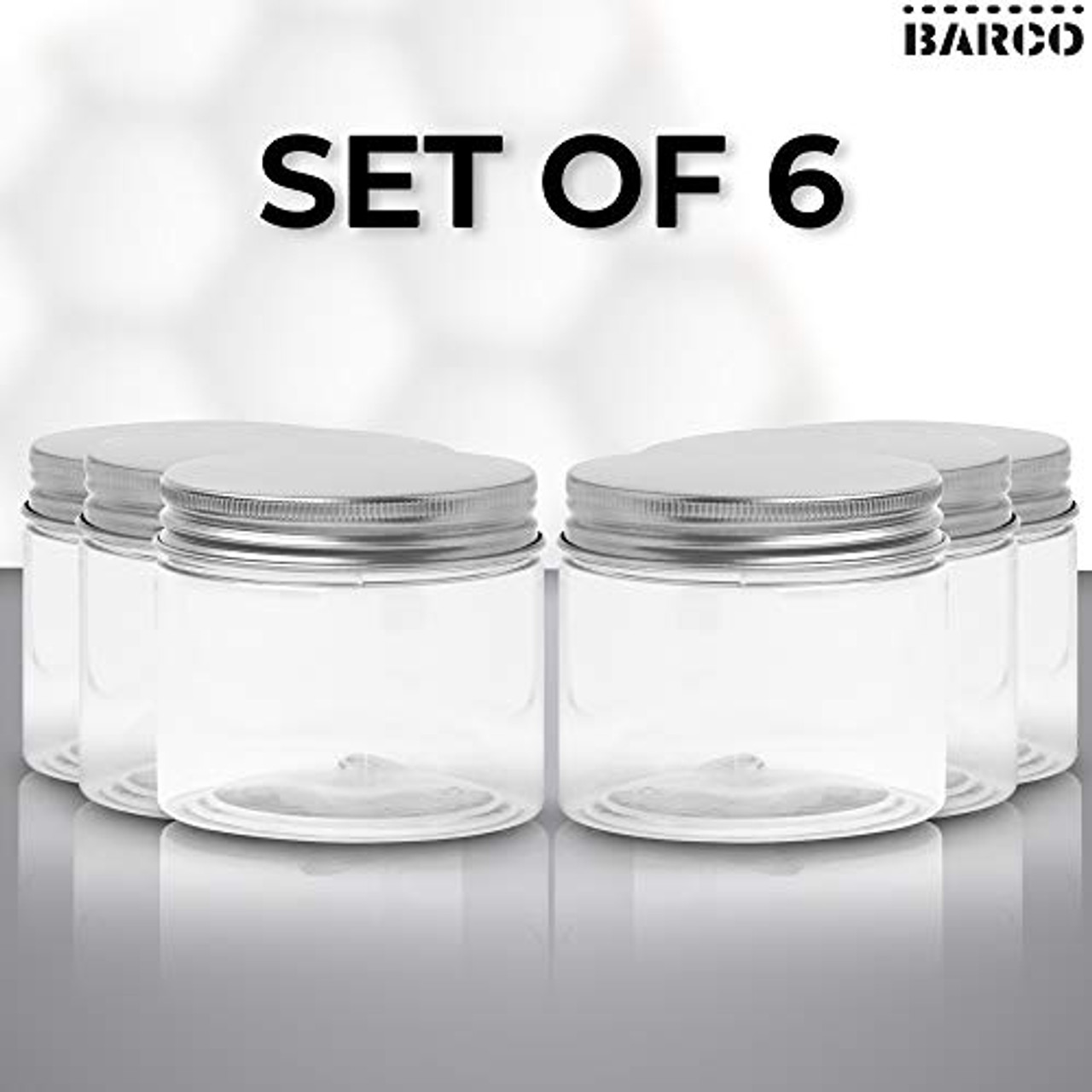 6oz PET Plastic Jars, Bpa-free, Empty Plastic Jar, Cosmetic Jar, Plastic  Container, Cosmetic Container WHITE Lid 