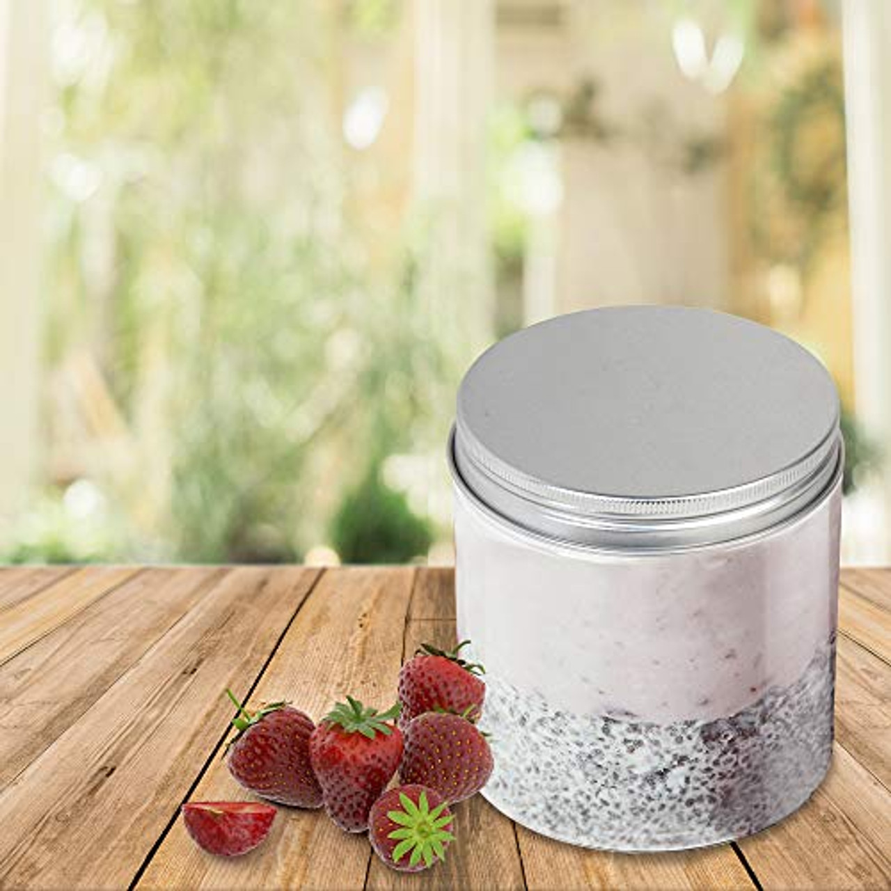 Plastic Jars With Lids, Jar With Lids, Plastic Mason Jar, Storage Containers  For Cosmetics, Slime Storage