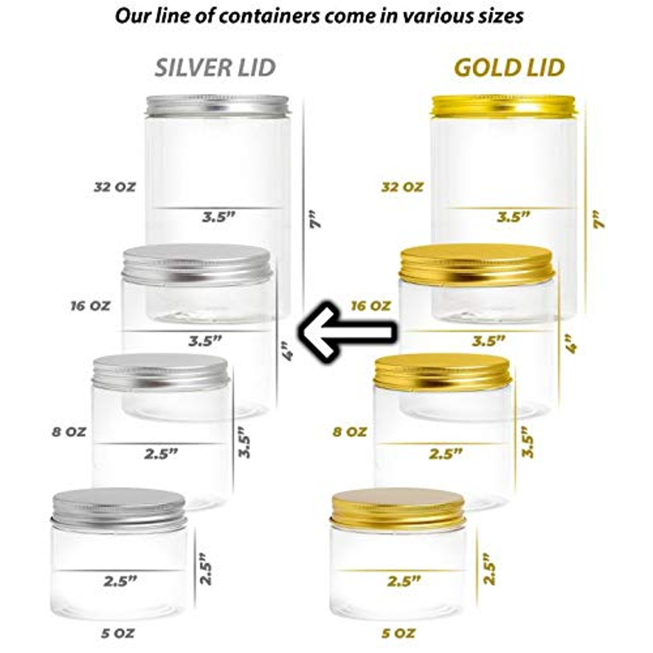 Slime Storage Container Jars with Lids – 16 Pack – 4 oz. Clear Slime C –  Shop YESY
