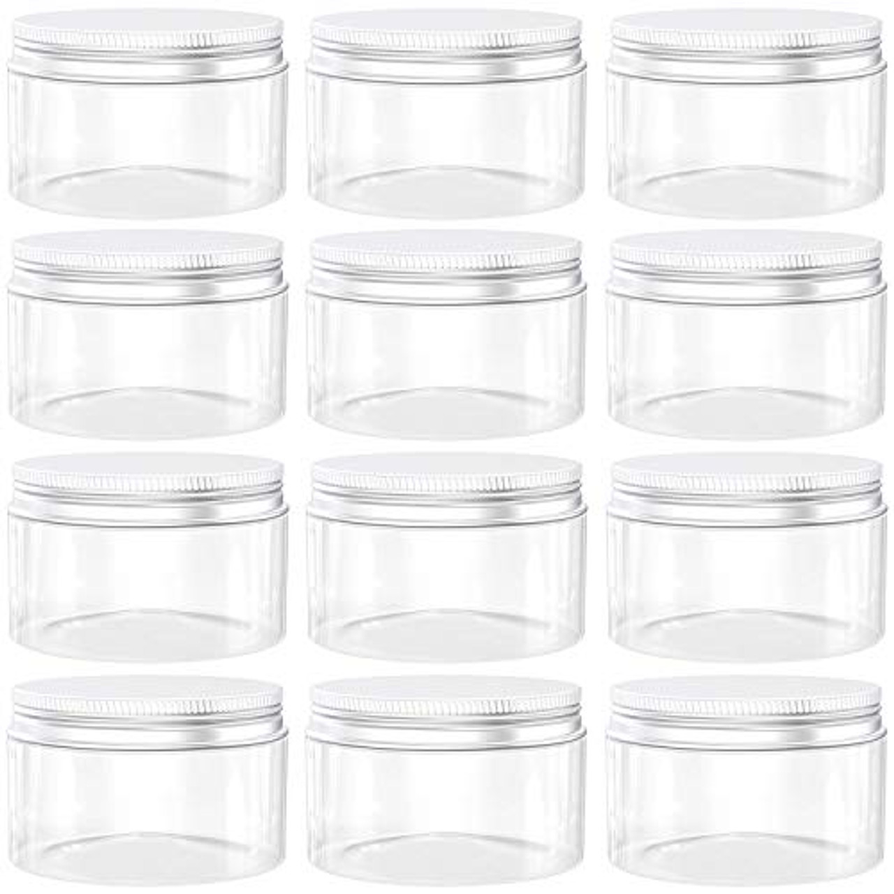 10 Ounce Plastic Jars Clear Plastic Mason Jars Storage Containers Wide  Mouth With Lids For Kitchen