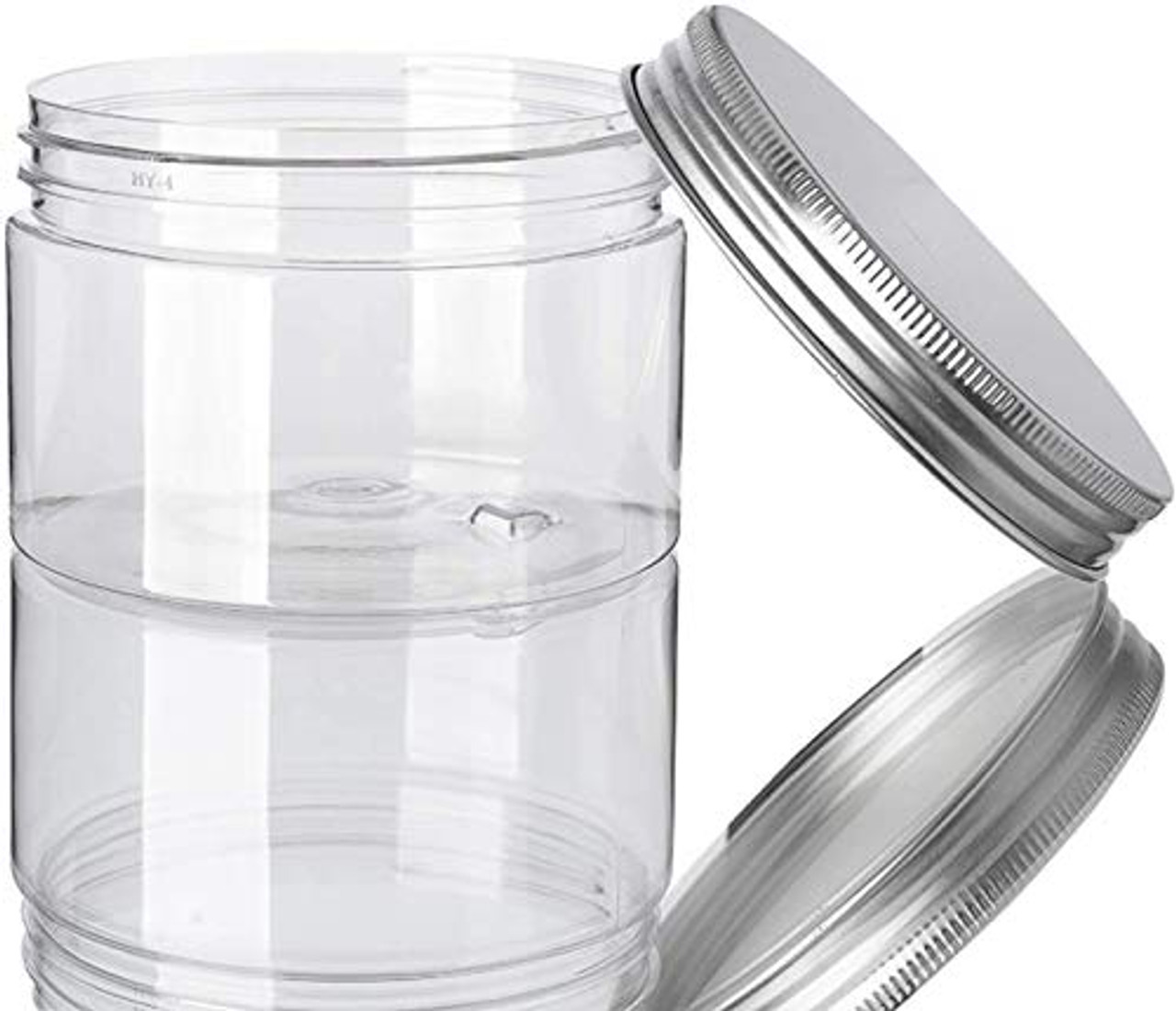 12oz Plastic Jars with Lids for Slime, Crafts, and Beauty Products (8 Pack)
